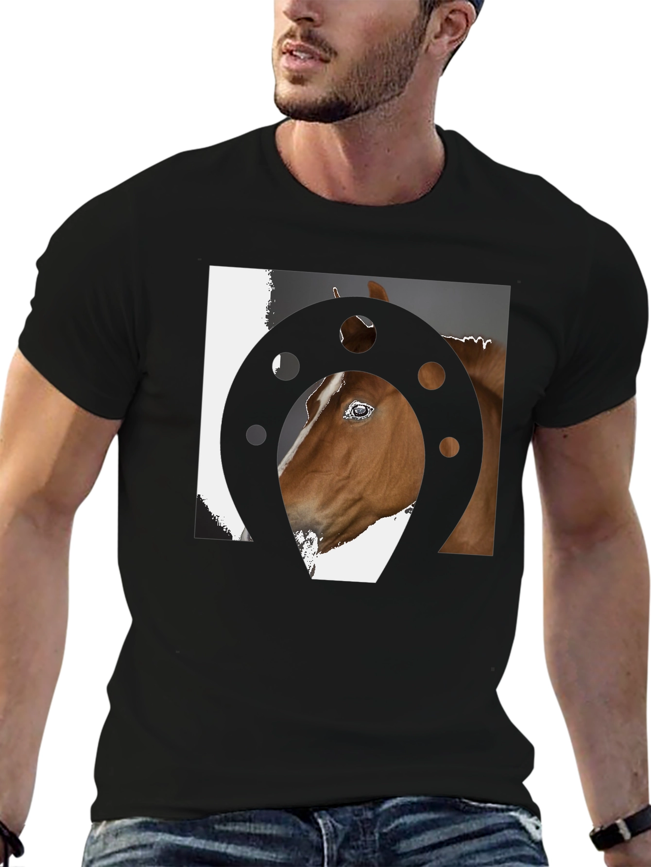 Horse & Horseshoe Graphic T-Shirt