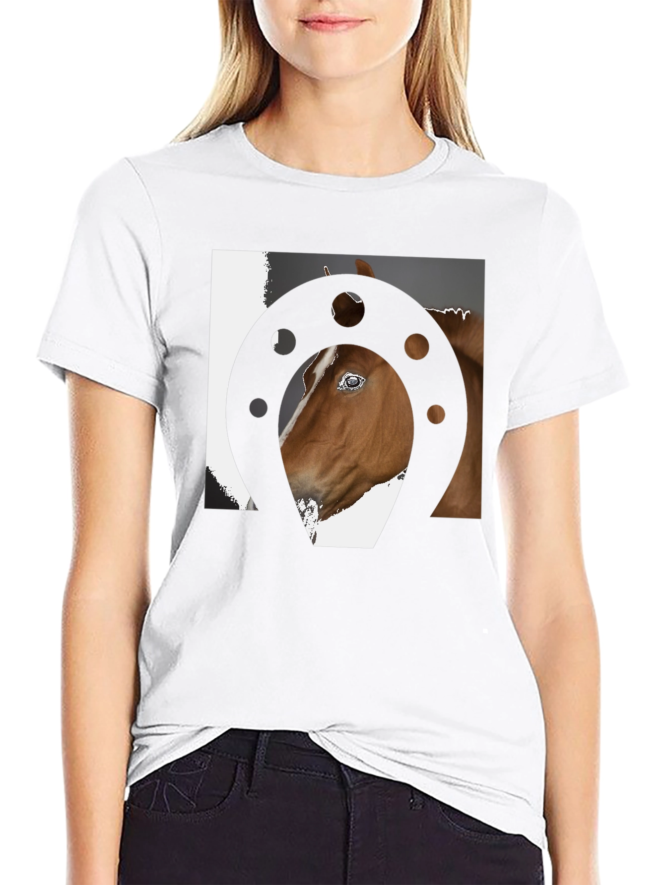 Horse & Horseshoe Graphic T-Shirt