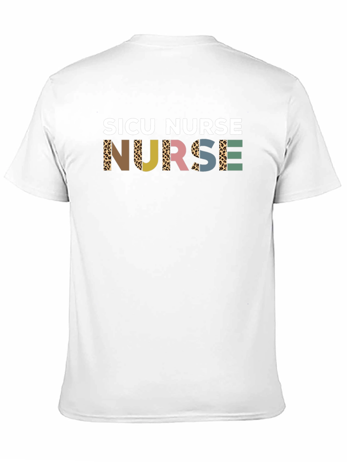 SICU Nurse Graphic Tee - Leopard Print