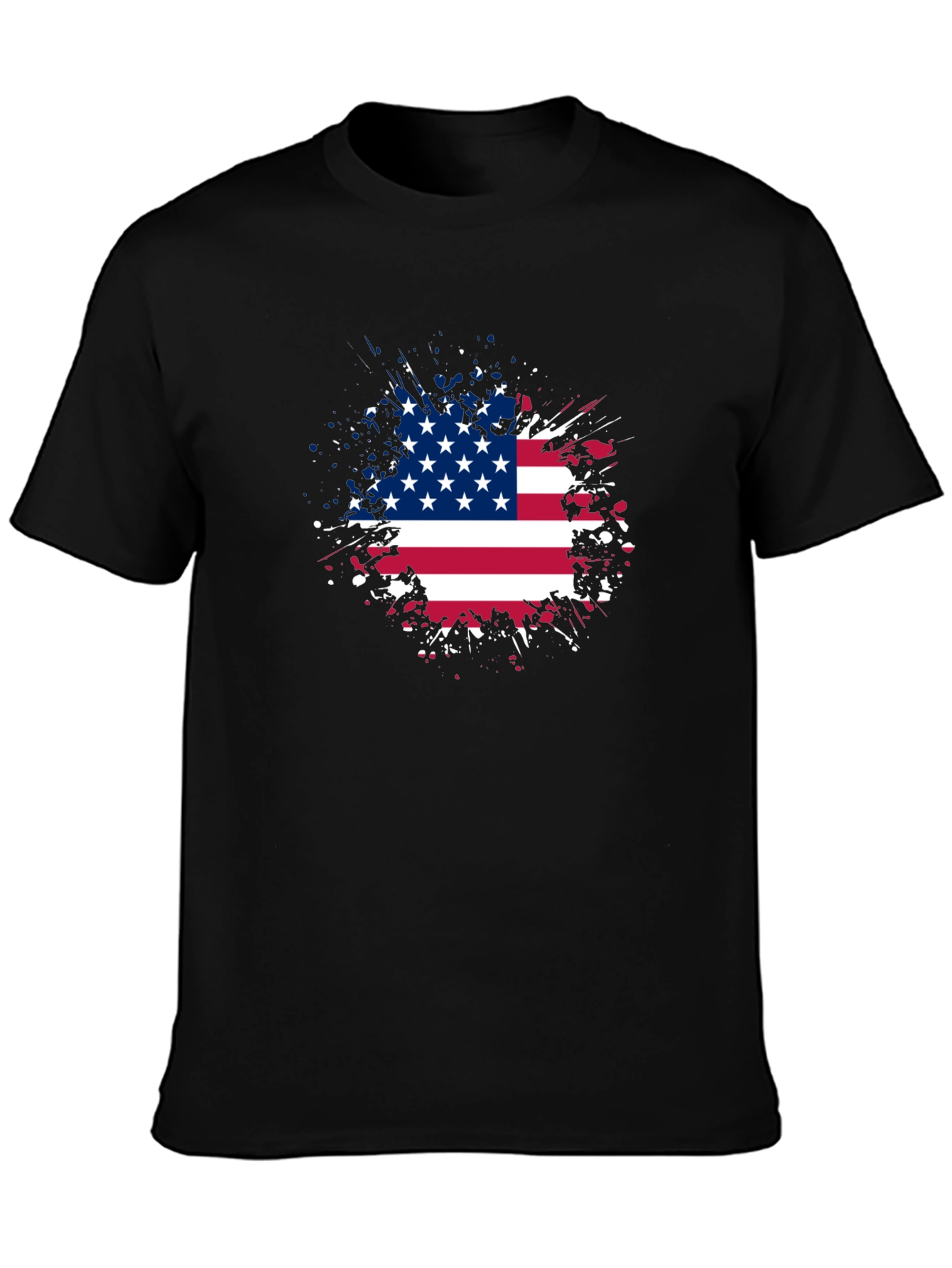American Flag Splatter T-Shirt - Patriotic Style