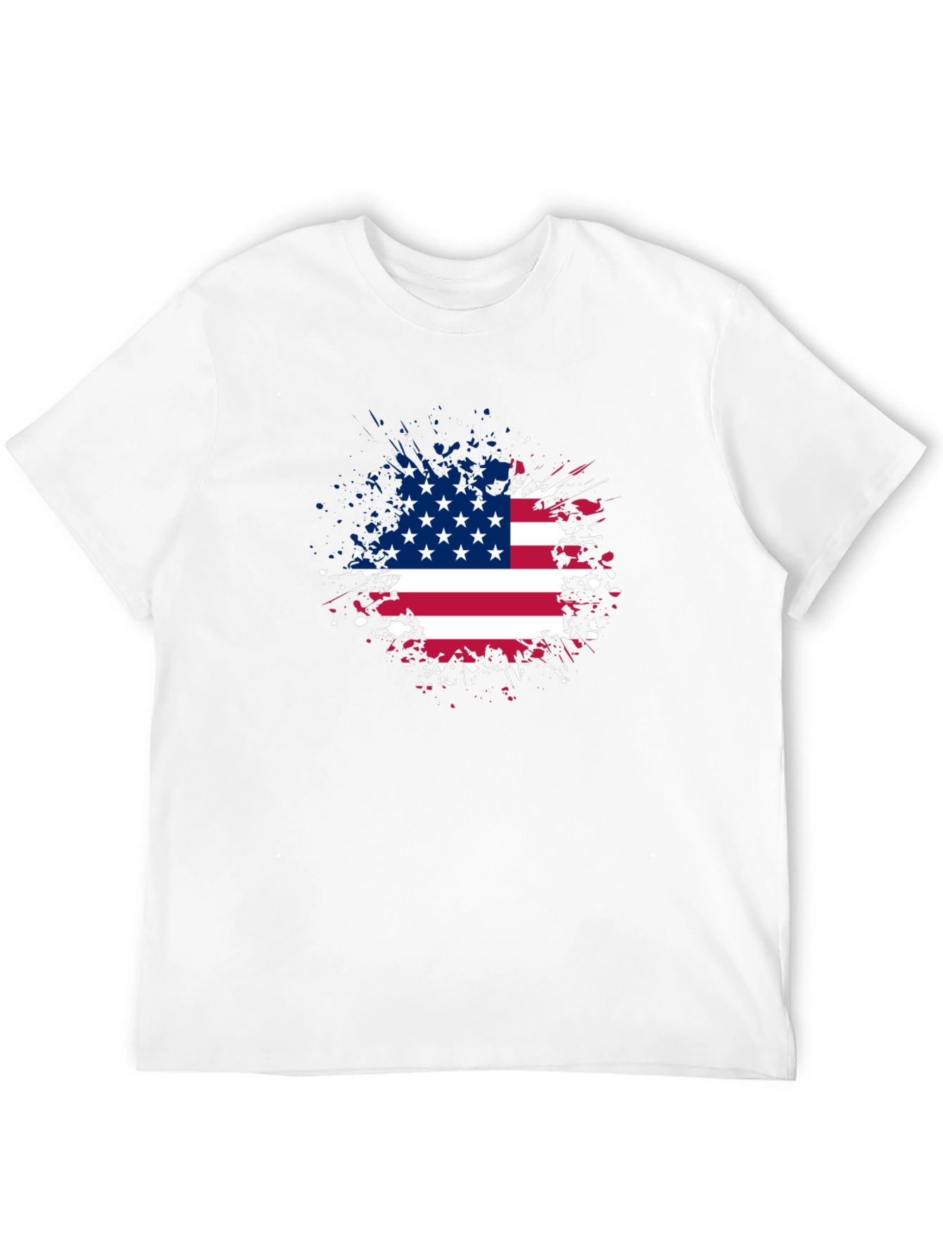 American Flag Splatter T-Shirt - Patriotic Style