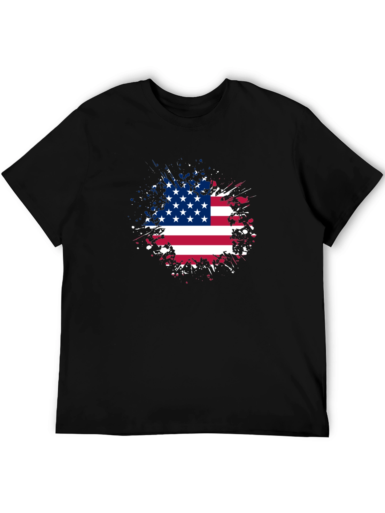 American Flag Splatter T-Shirt - Patriotic Style