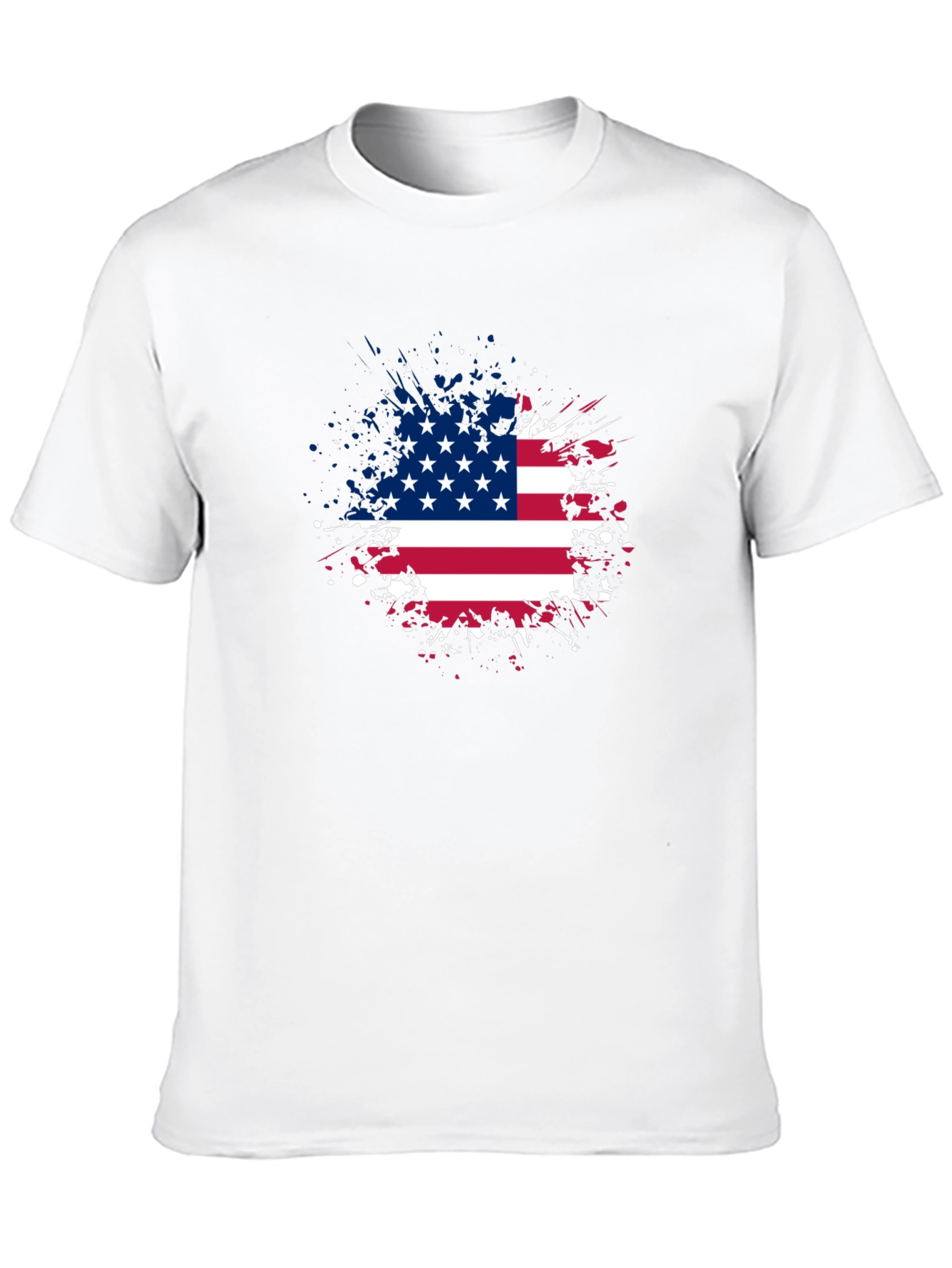 American Flag Splatter T-Shirt - Patriotic Style