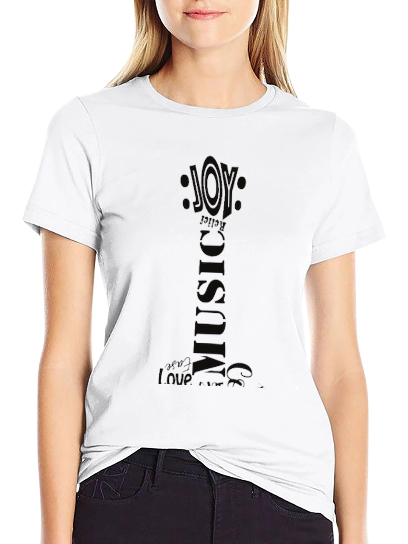 Joy Music Graphic Black T-Shirt