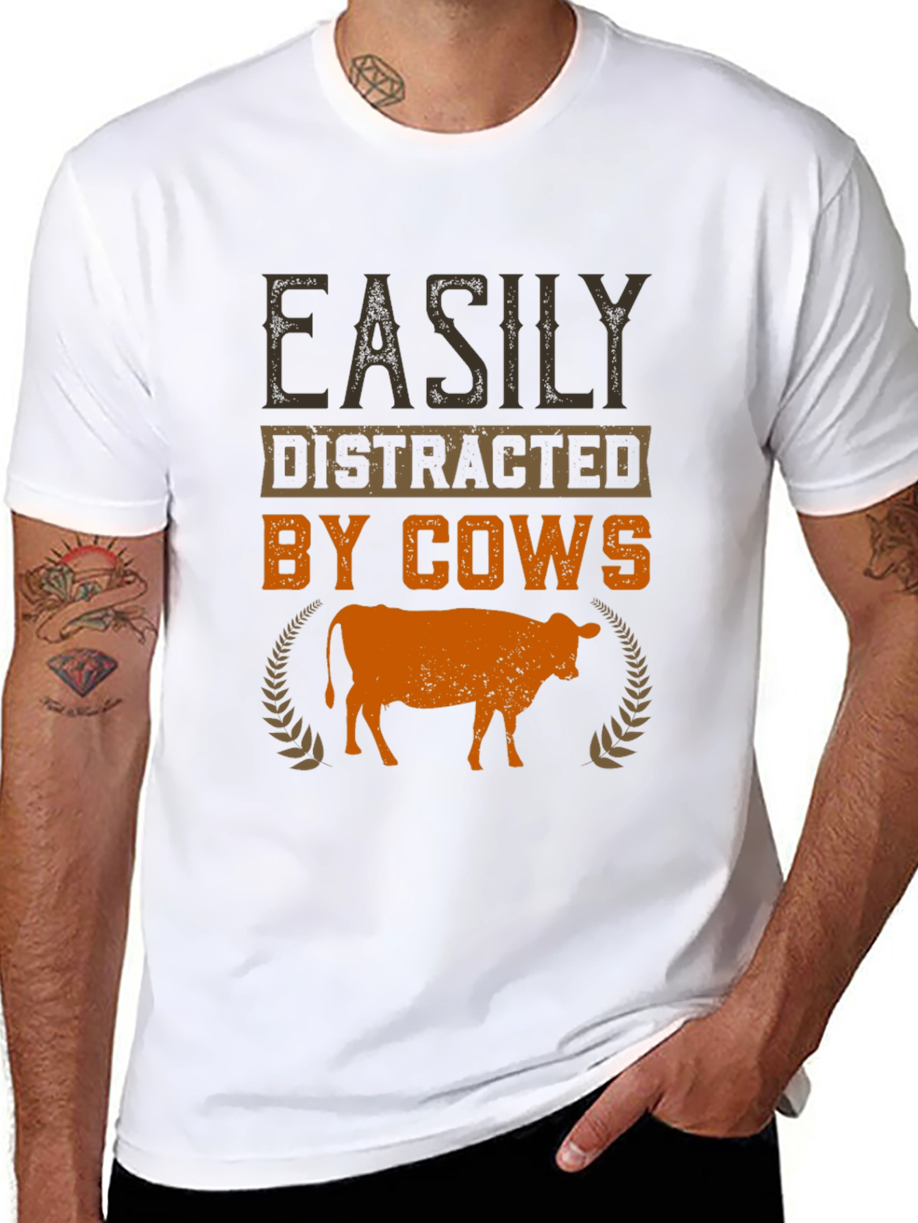 Easily Distracted by Cows Graphic Tee