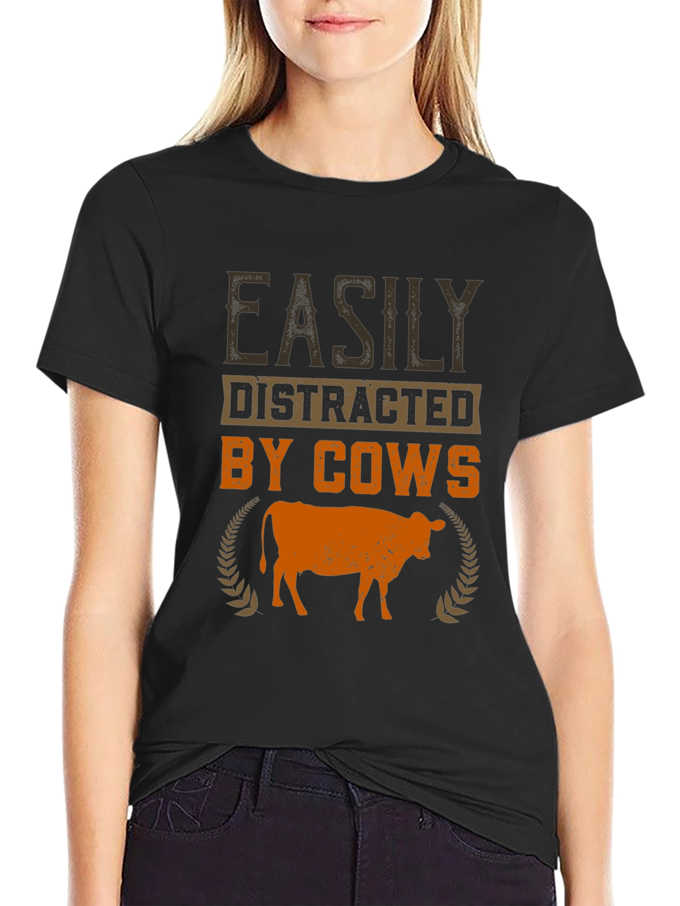 Easily Distracted by Cows Graphic Tee