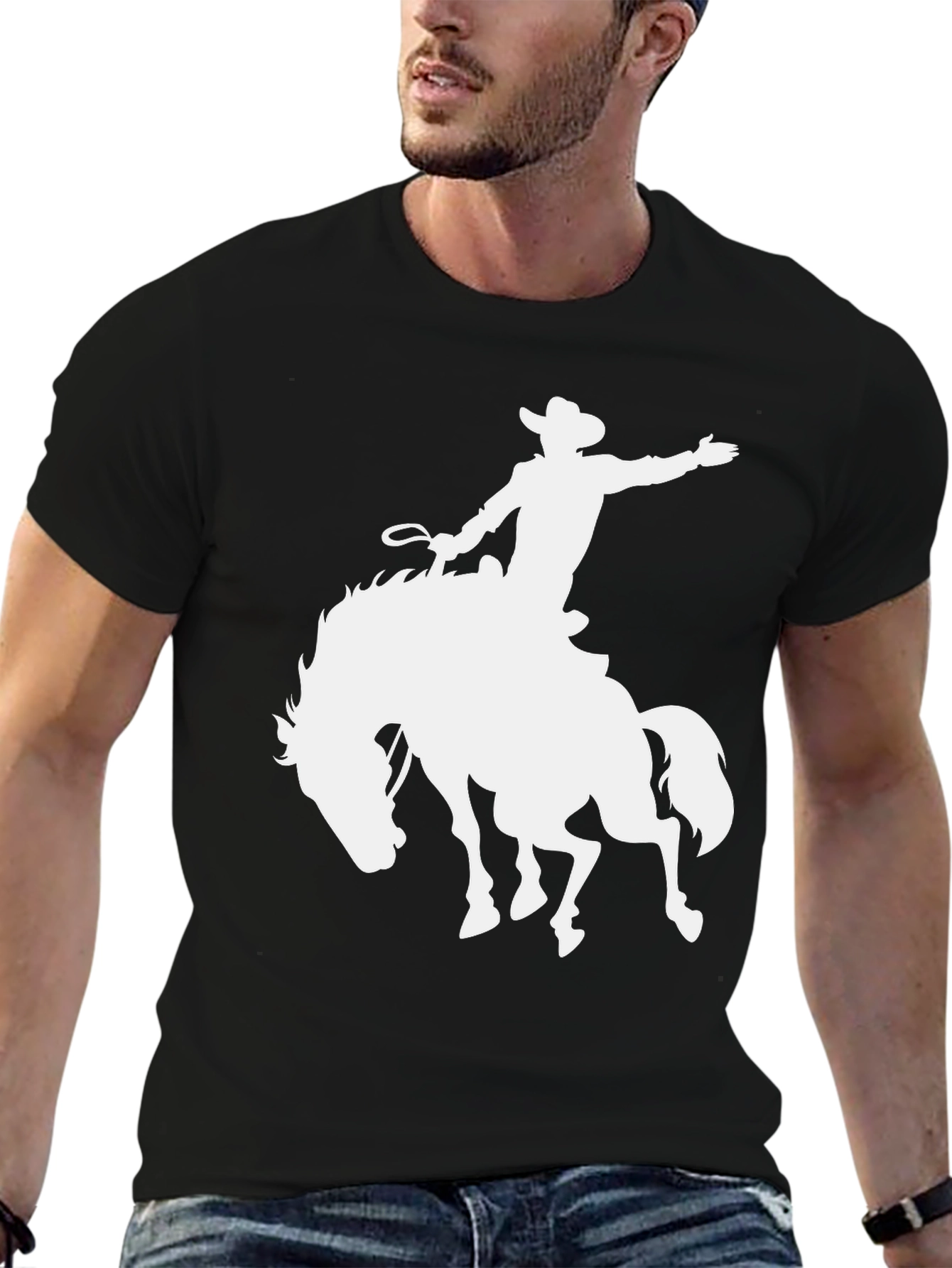 Cowboy Rodeo T-Shirt: Bucking Bronco Graphic Tee