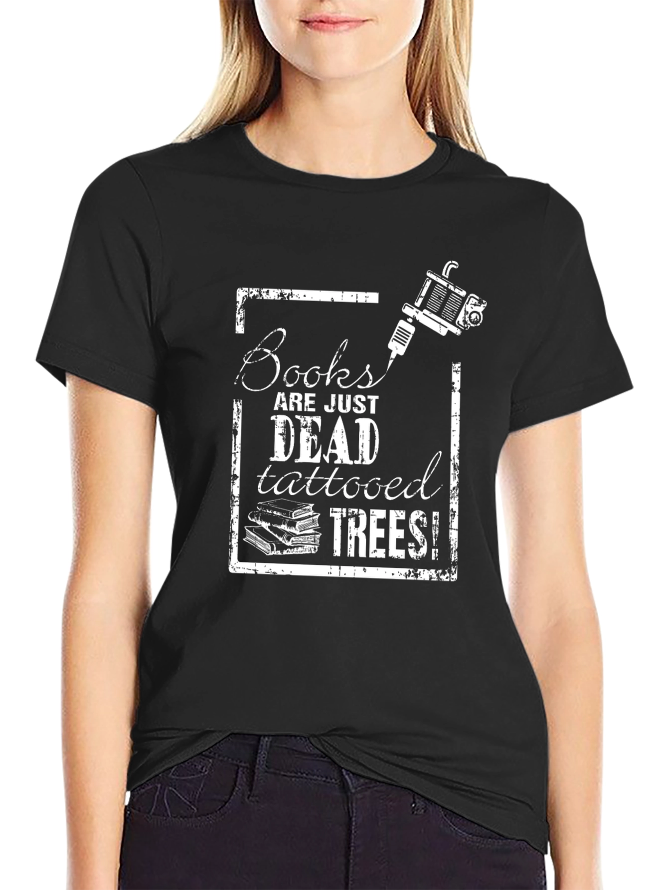 Tattooed Trees Graphic Tee - Book Lover Shirt