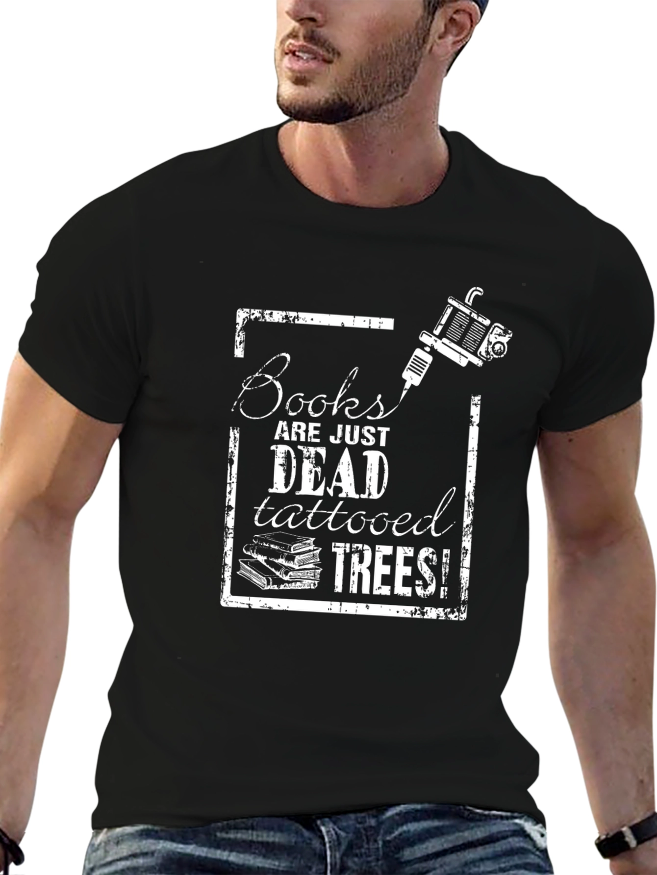 Tattooed Trees Graphic Tee - Book Lover Shirt