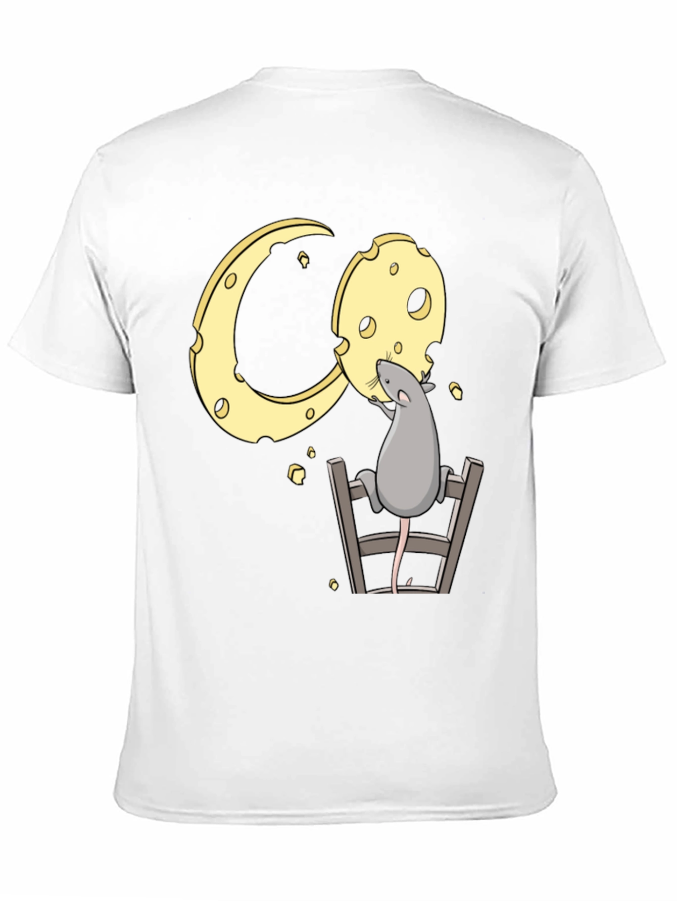 Rat and Cheese Graphic Tee - Black Cotton T-Shirt