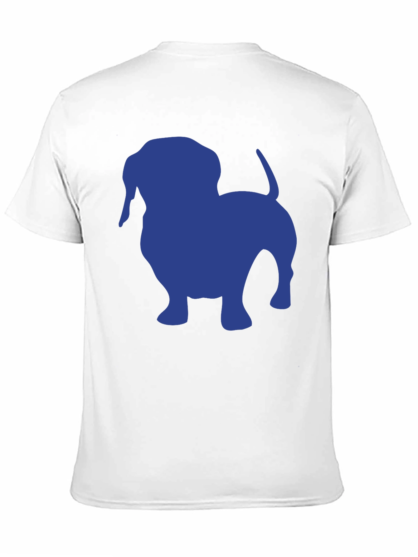 Dachshund Silhouette Tee - Black Cotton Casual T-Shirt