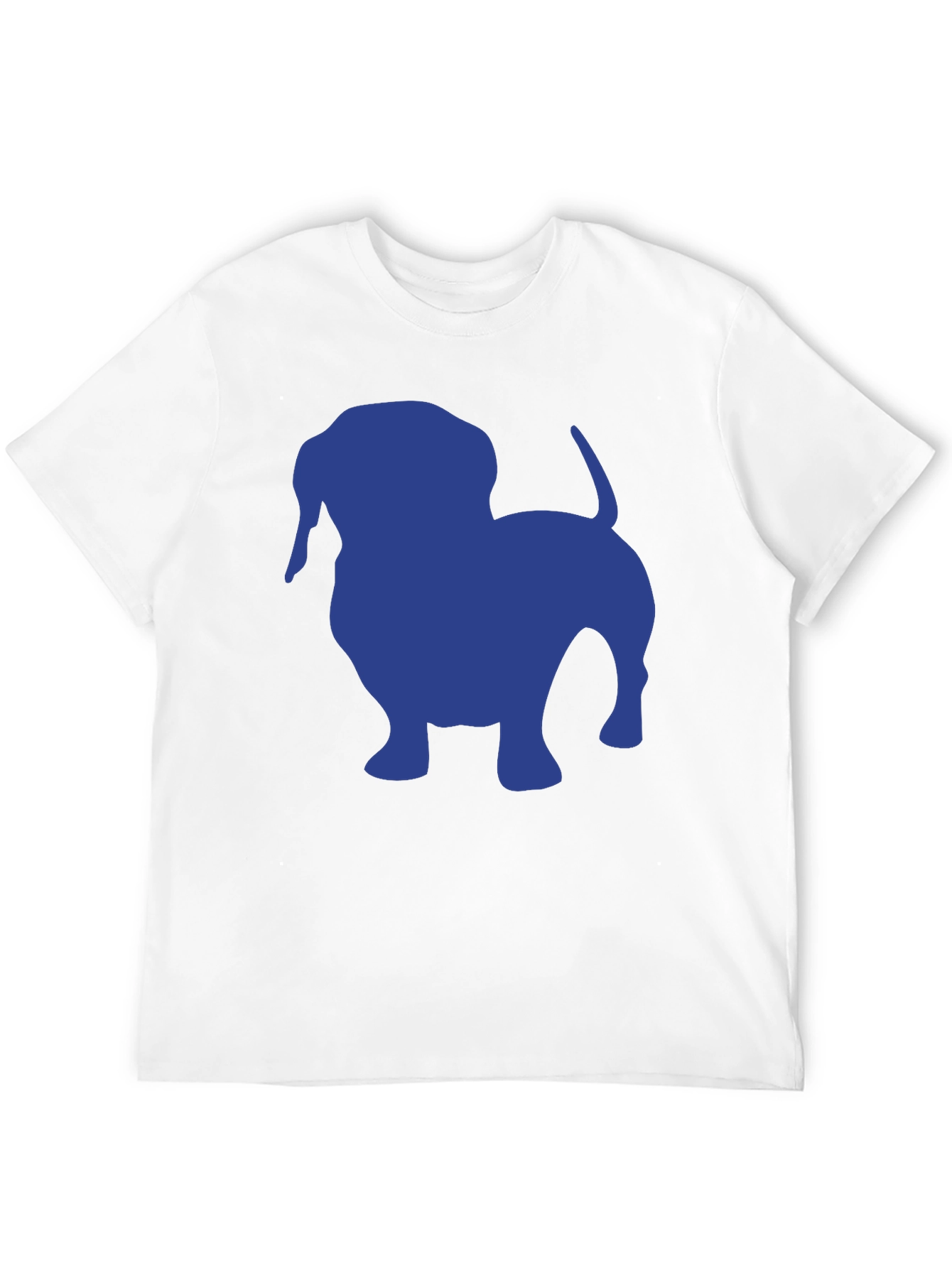 Dachshund Silhouette Tee - Black Cotton Casual T-Shirt