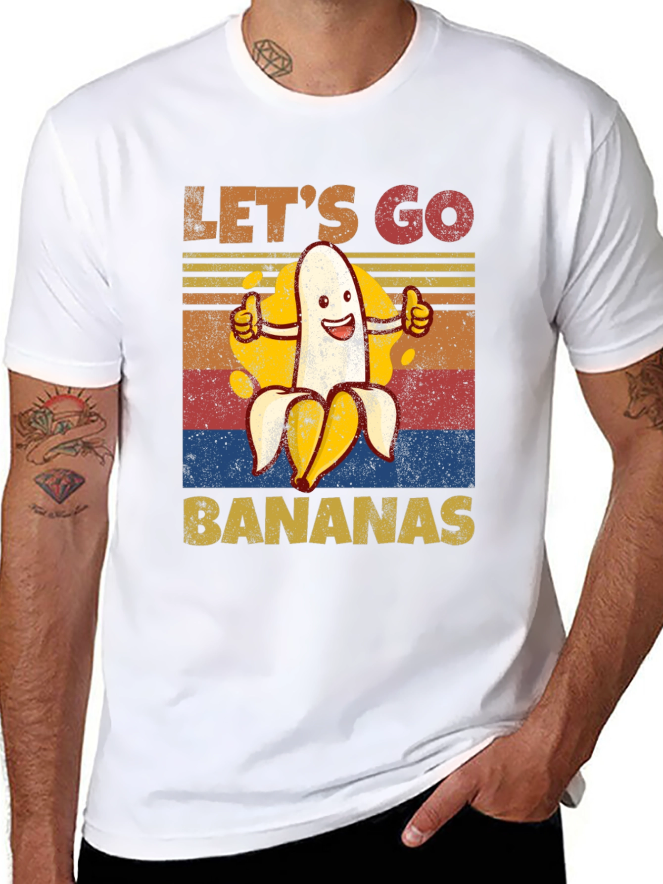 Lets Go Bananas Graphic Tee - Funny Fruit Shirt