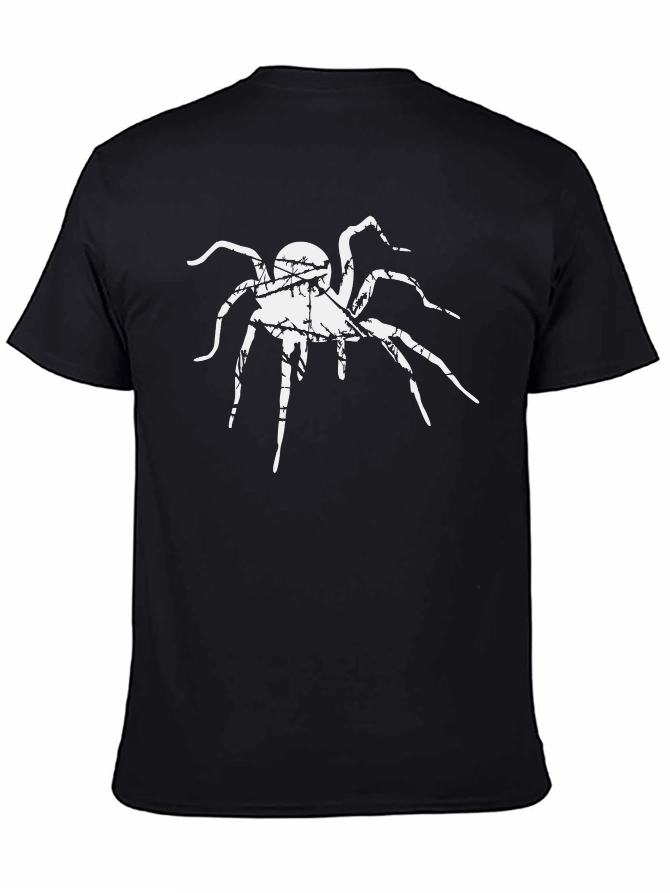Spider Graphic Tee - Black Cotton T-Shirt