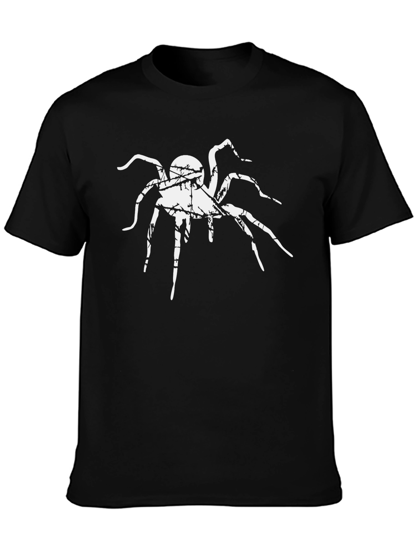 Spider Graphic Tee - Black Cotton T-Shirt