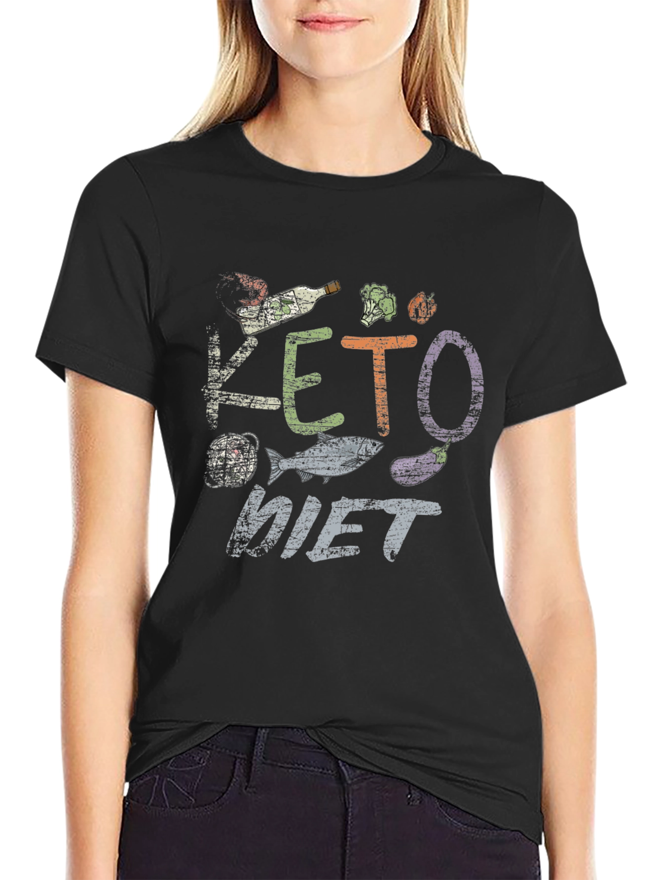 Keto Diet T-Shirt Funny Food Graphic Tee