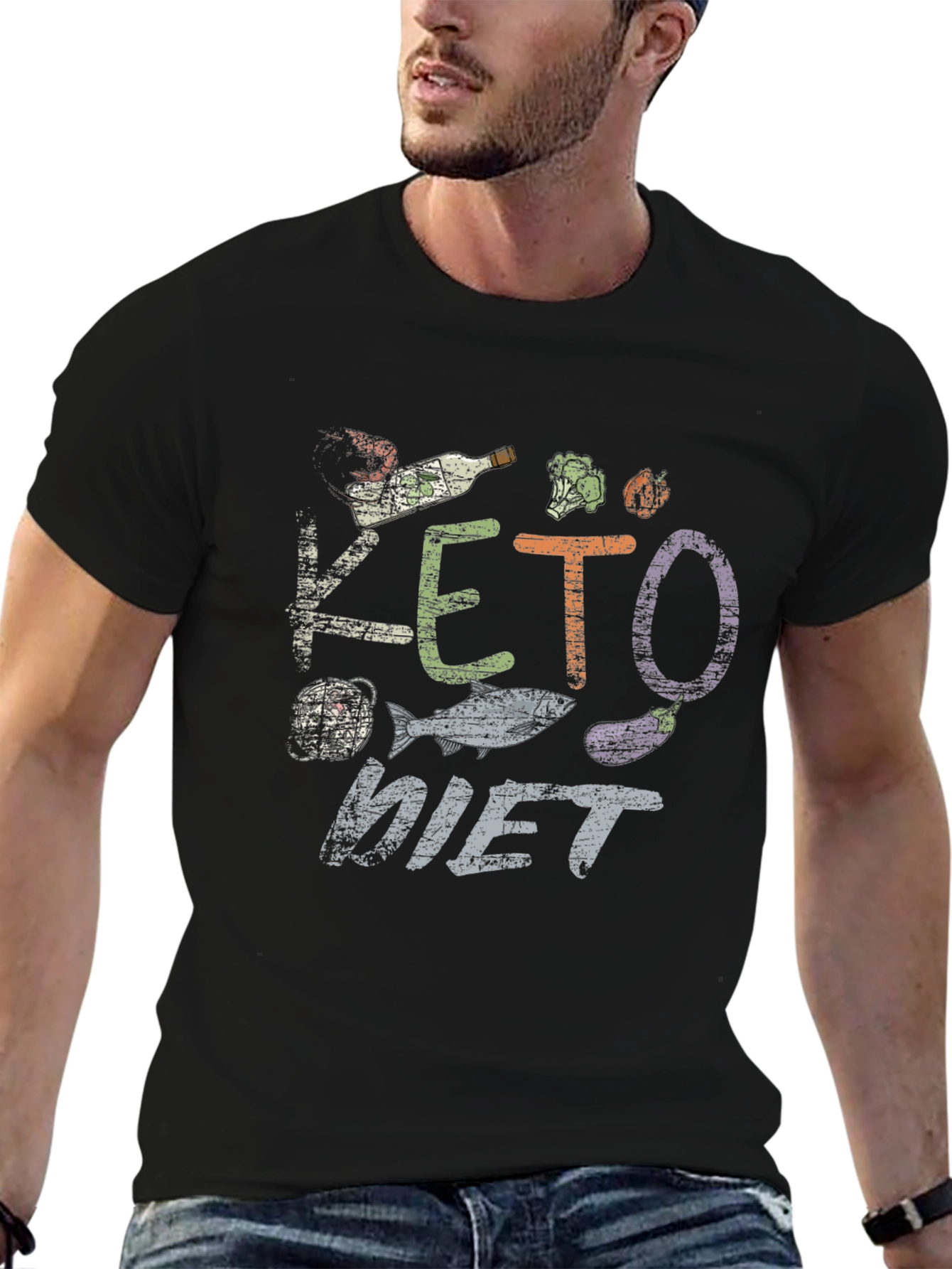 Keto Diet T-Shirt Funny Food Graphic Tee
