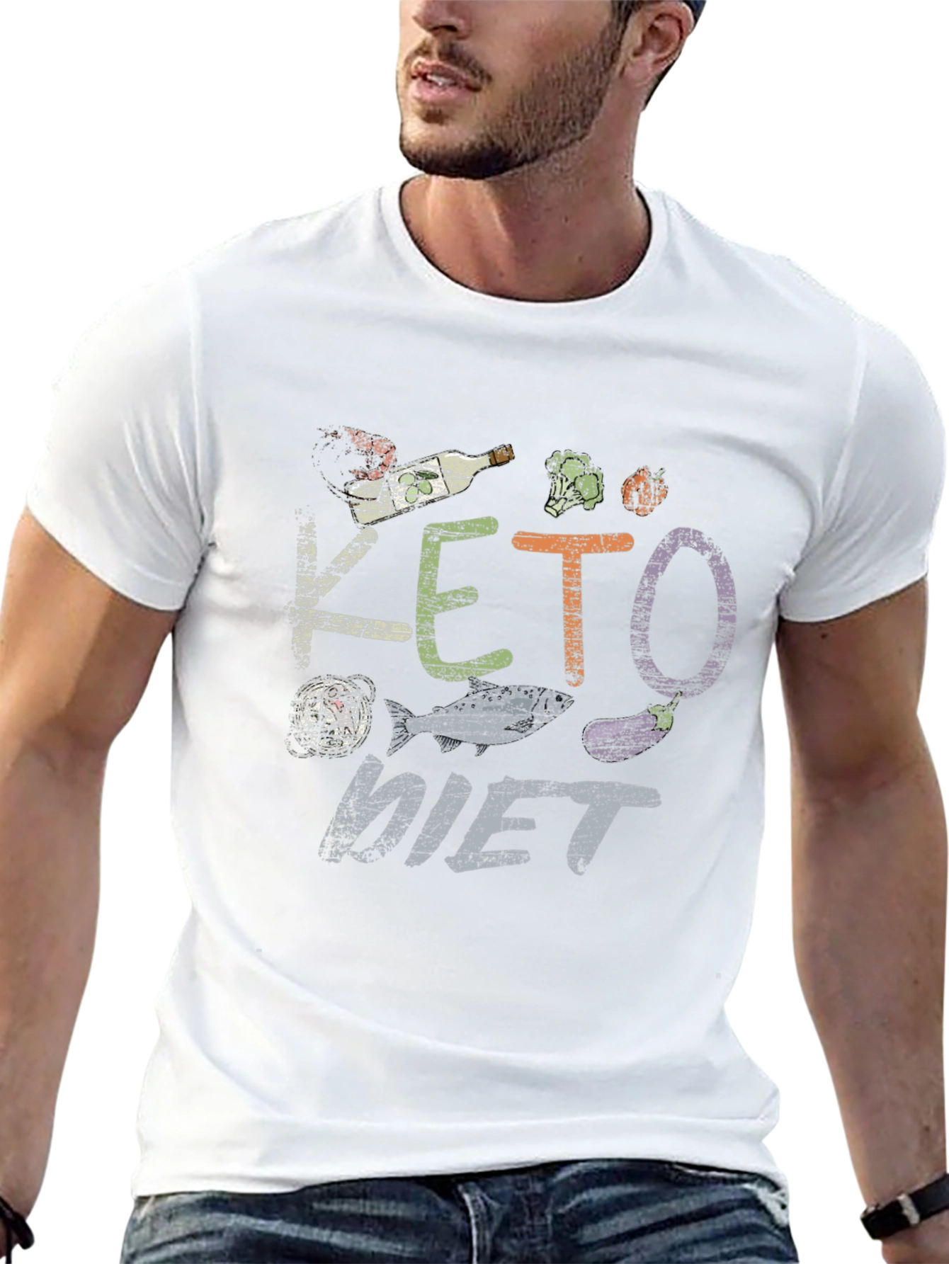 Keto Diet T-Shirt Funny Food Graphic Tee