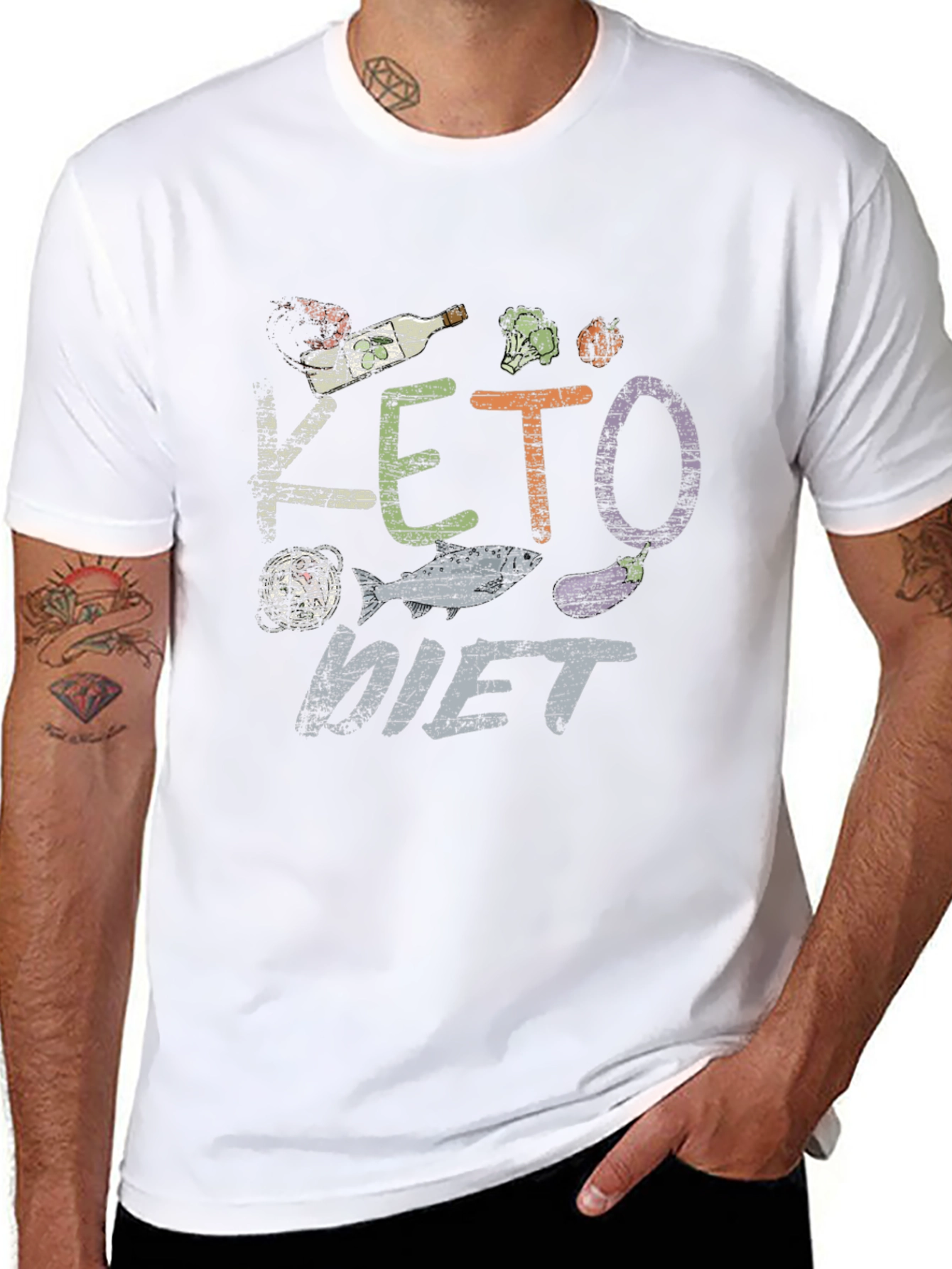 Keto Diet T-Shirt Funny Food Graphic Tee