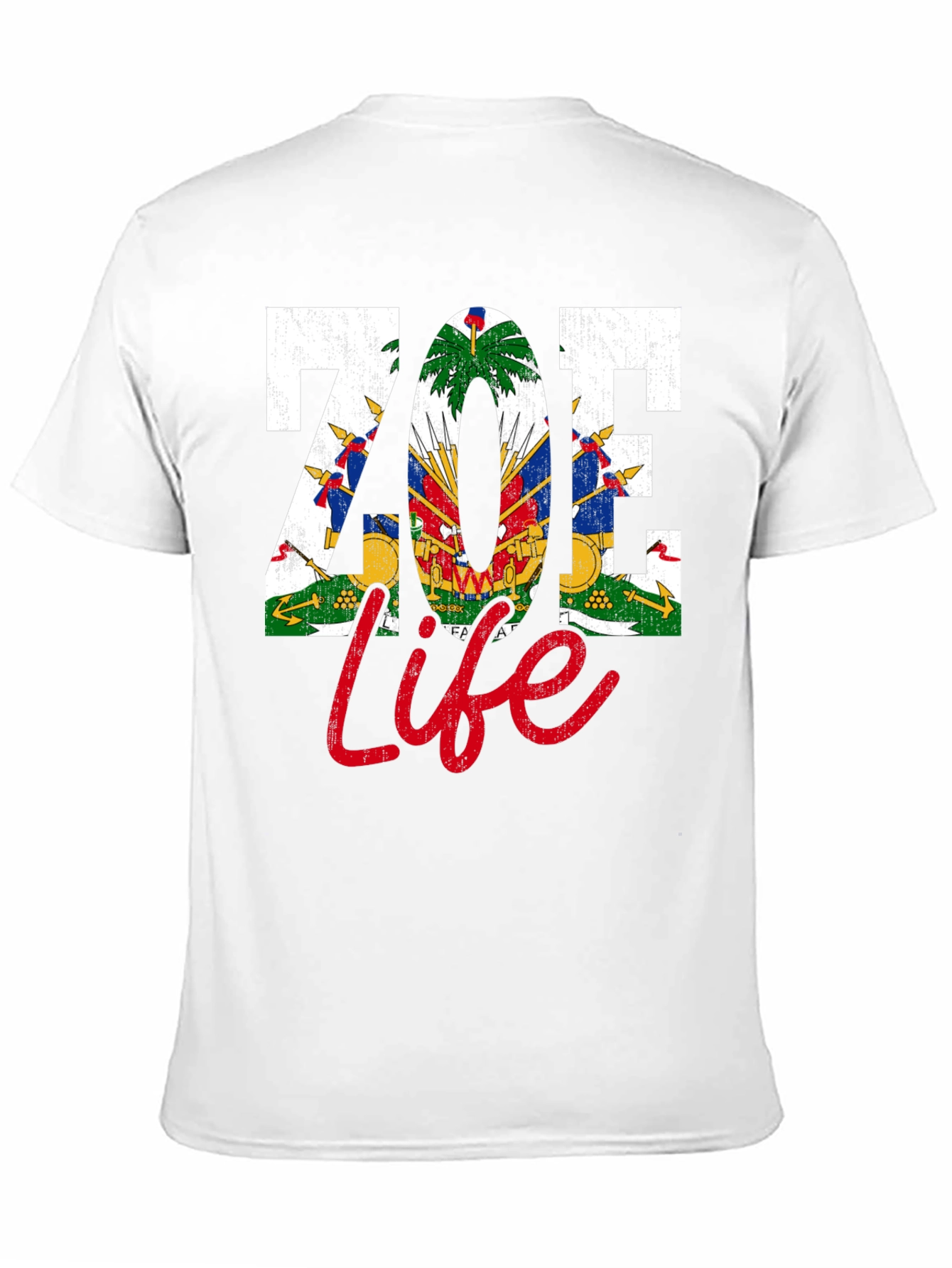 Zoe Life Haiti Flag Graphic T-Shirt