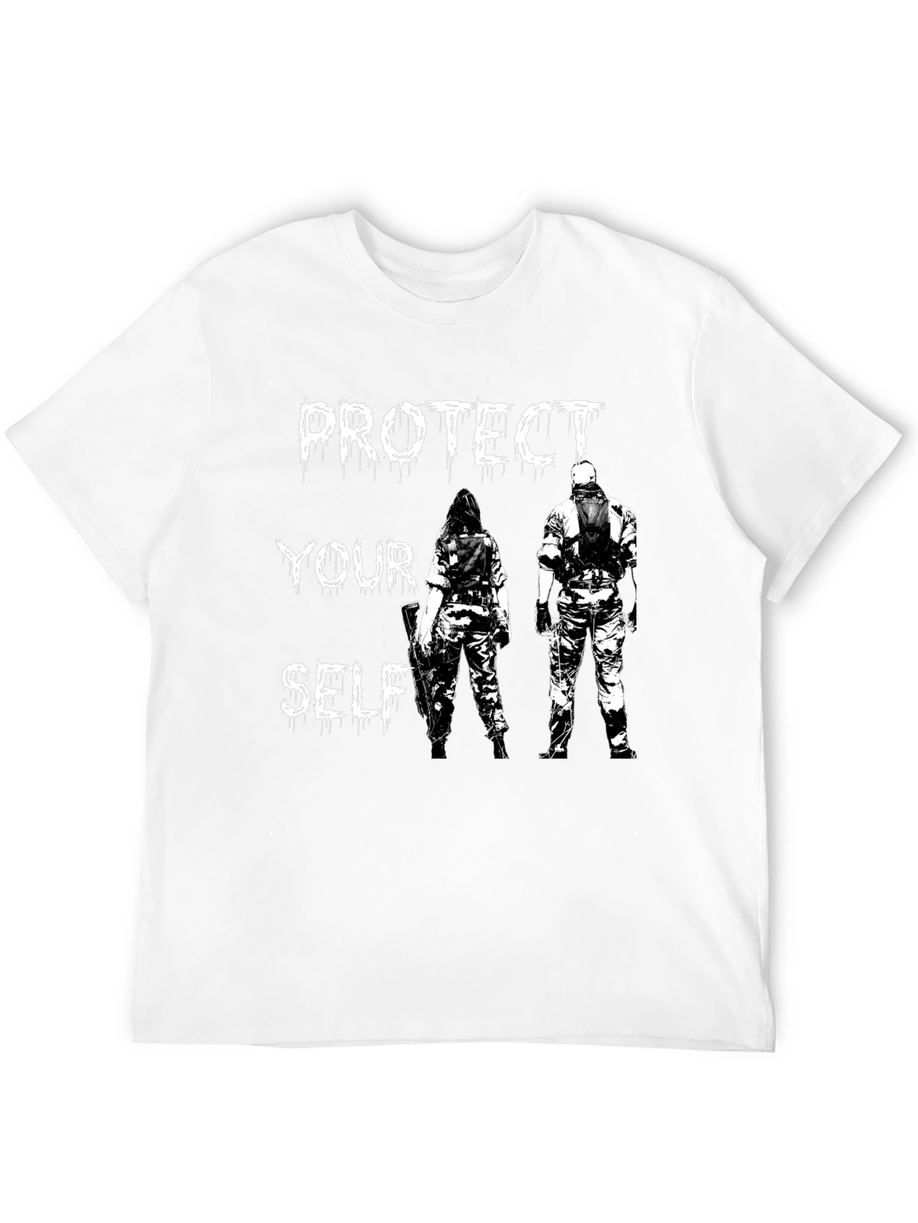 Protect Yourself Graphic T-Shirt - Black Cotton Tee