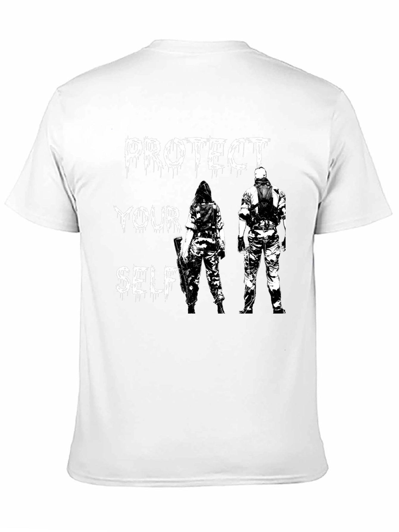 Protect Yourself Graphic T-Shirt - Black Cotton Tee
