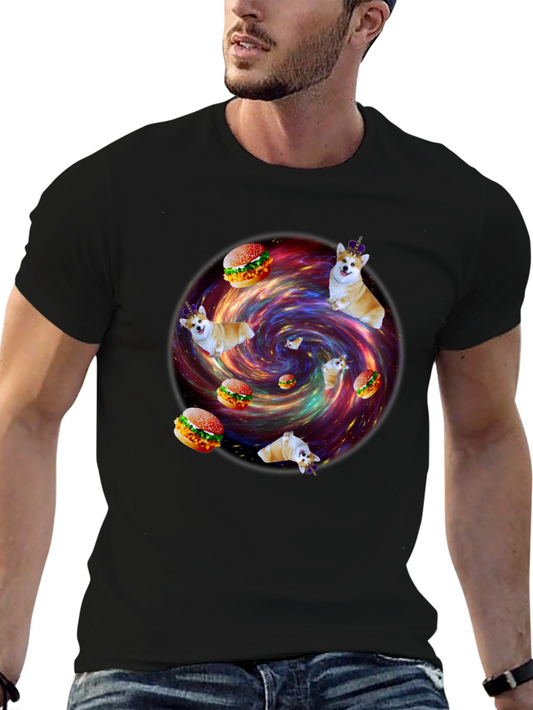 Corgi Burger Galaxy Graphic Tee - Unisex