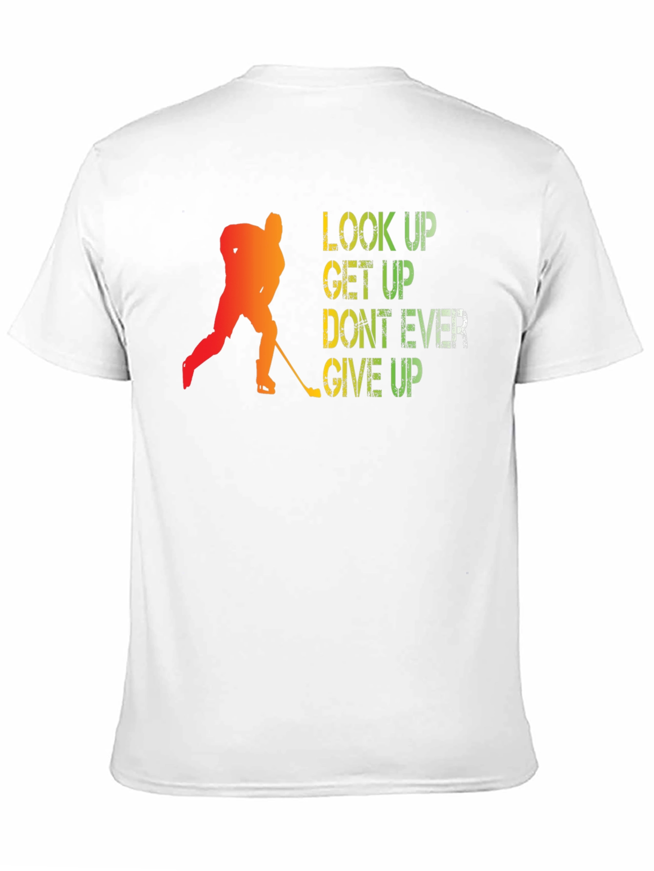 Motivational Hockey T-Shirt - Look Up Get Up