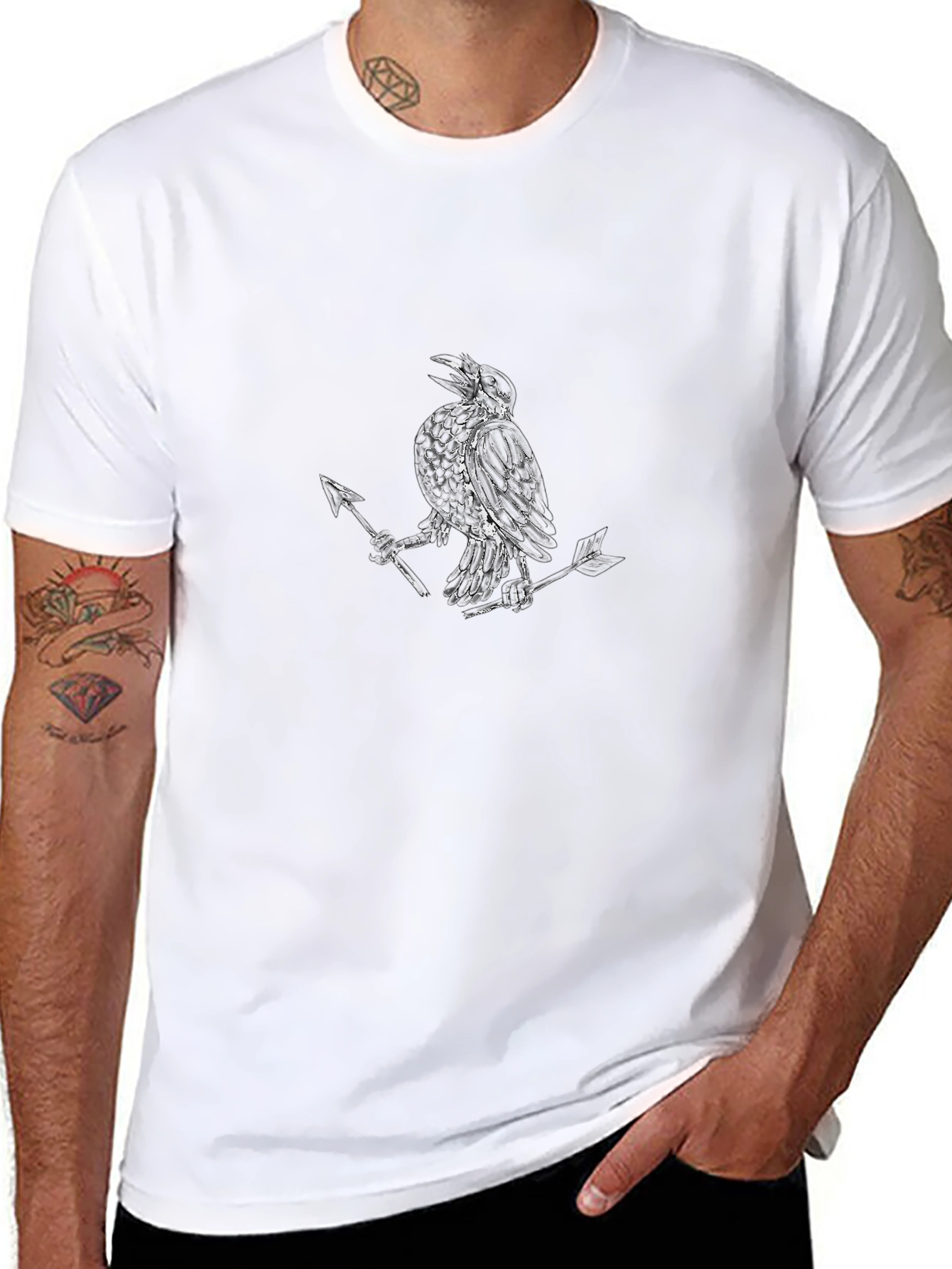 Raven & Arrow Graphic Tee - Mens Black T-Shirt