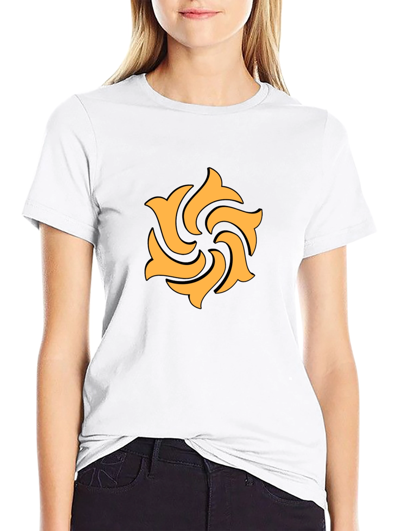 Modern Black T-Shirt with Geometric Graphic