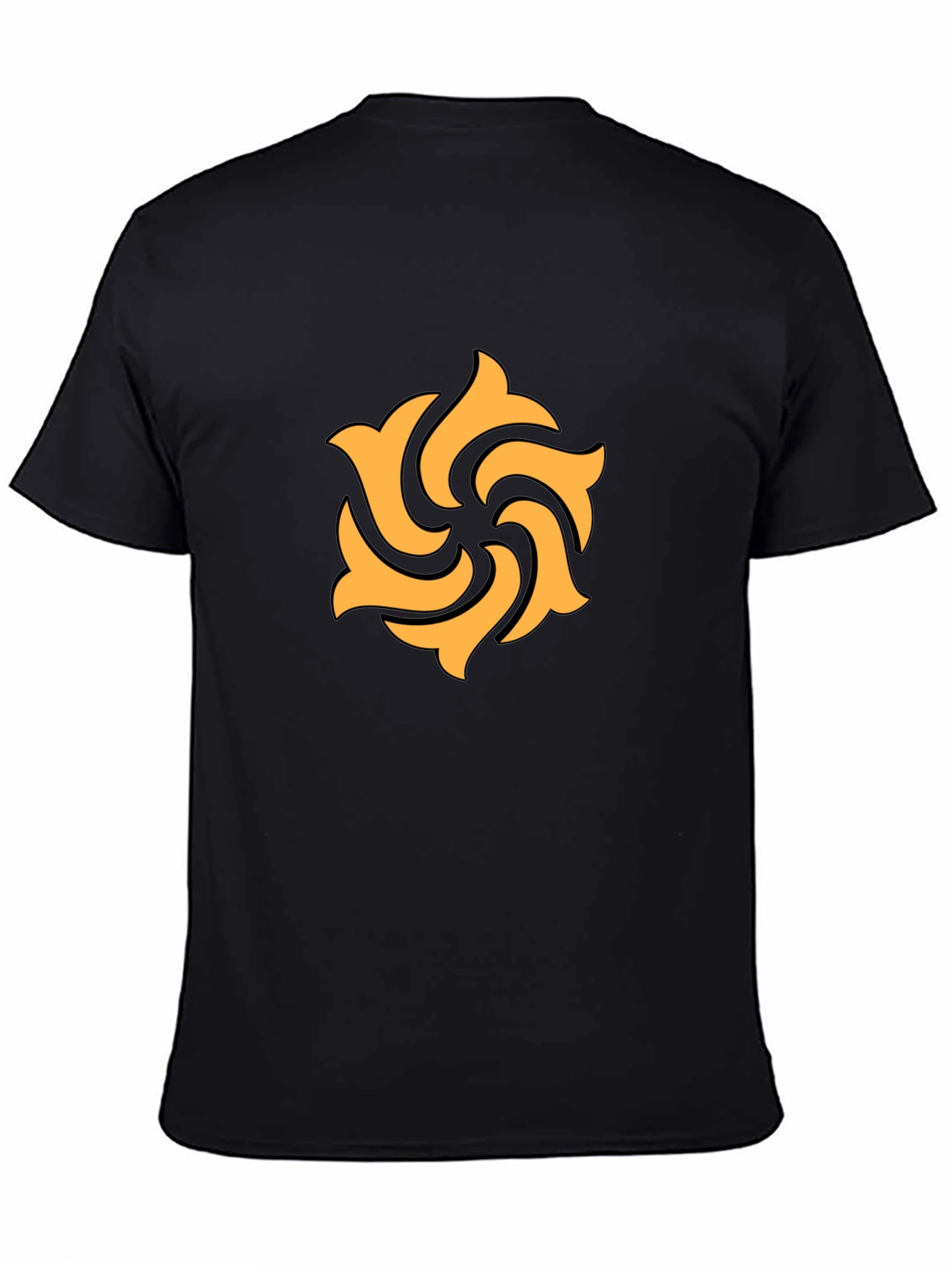 Modern Black T-Shirt with Geometric Graphic
