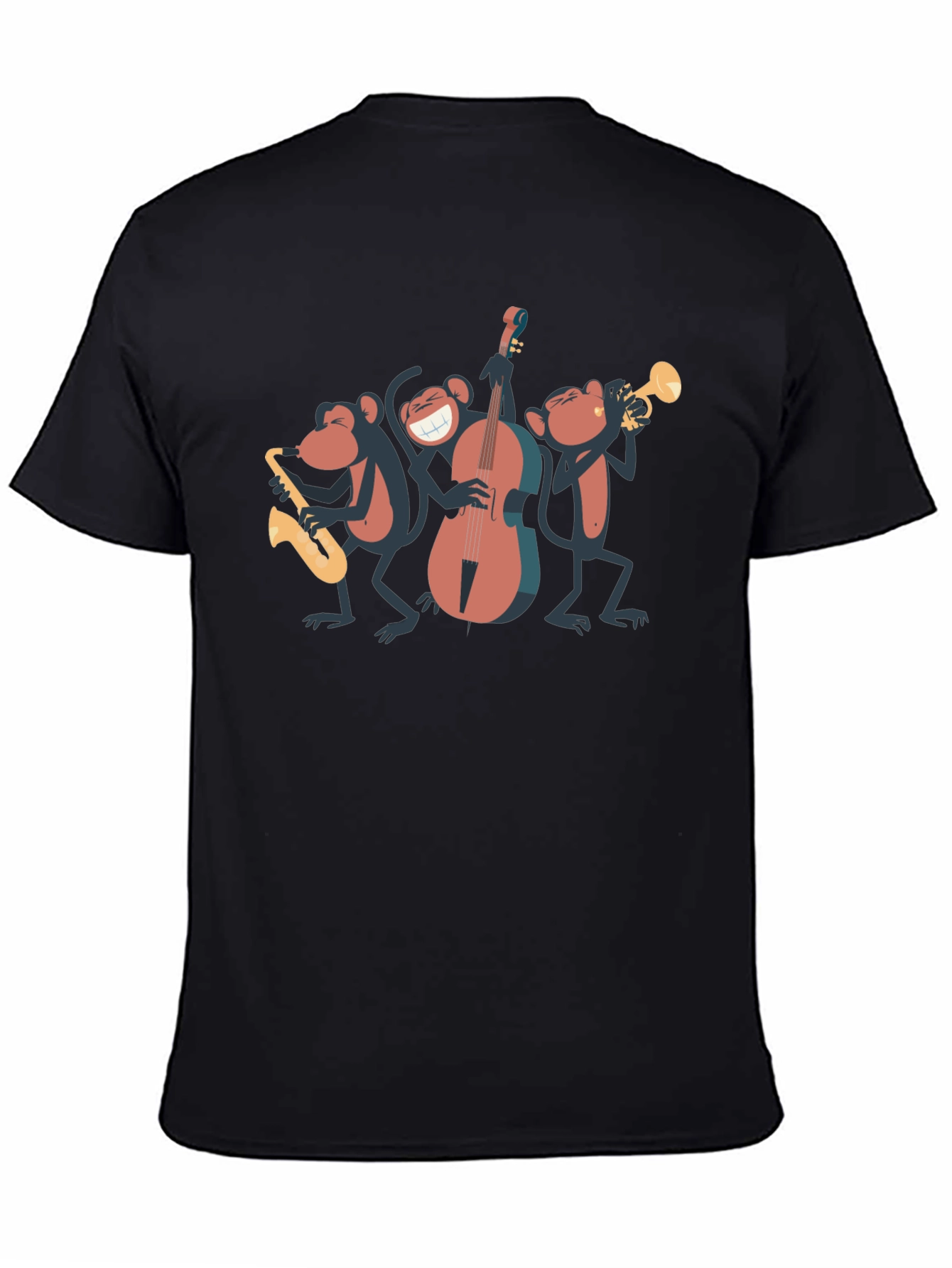 Monkey Jazz Band Black T-Shirt