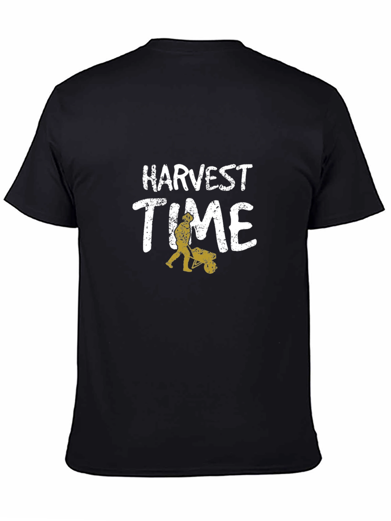 Harvest Time Graphic Tee - Black Cotton T-Shirt