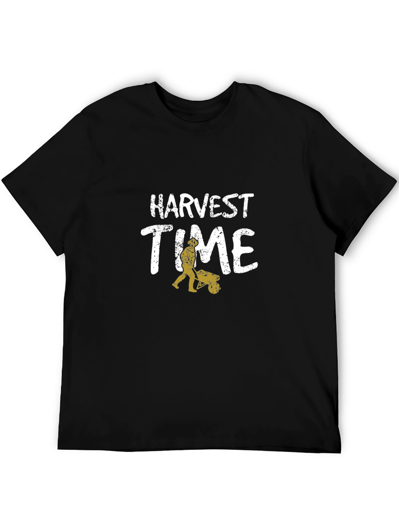 Harvest Time Graphic Tee - Black Cotton T-Shirt