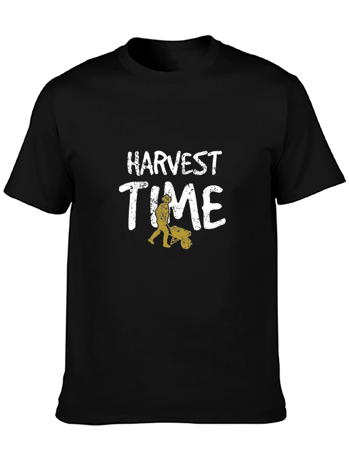 Harvest Time Graphic Tee - Black Cotton T-Shirt