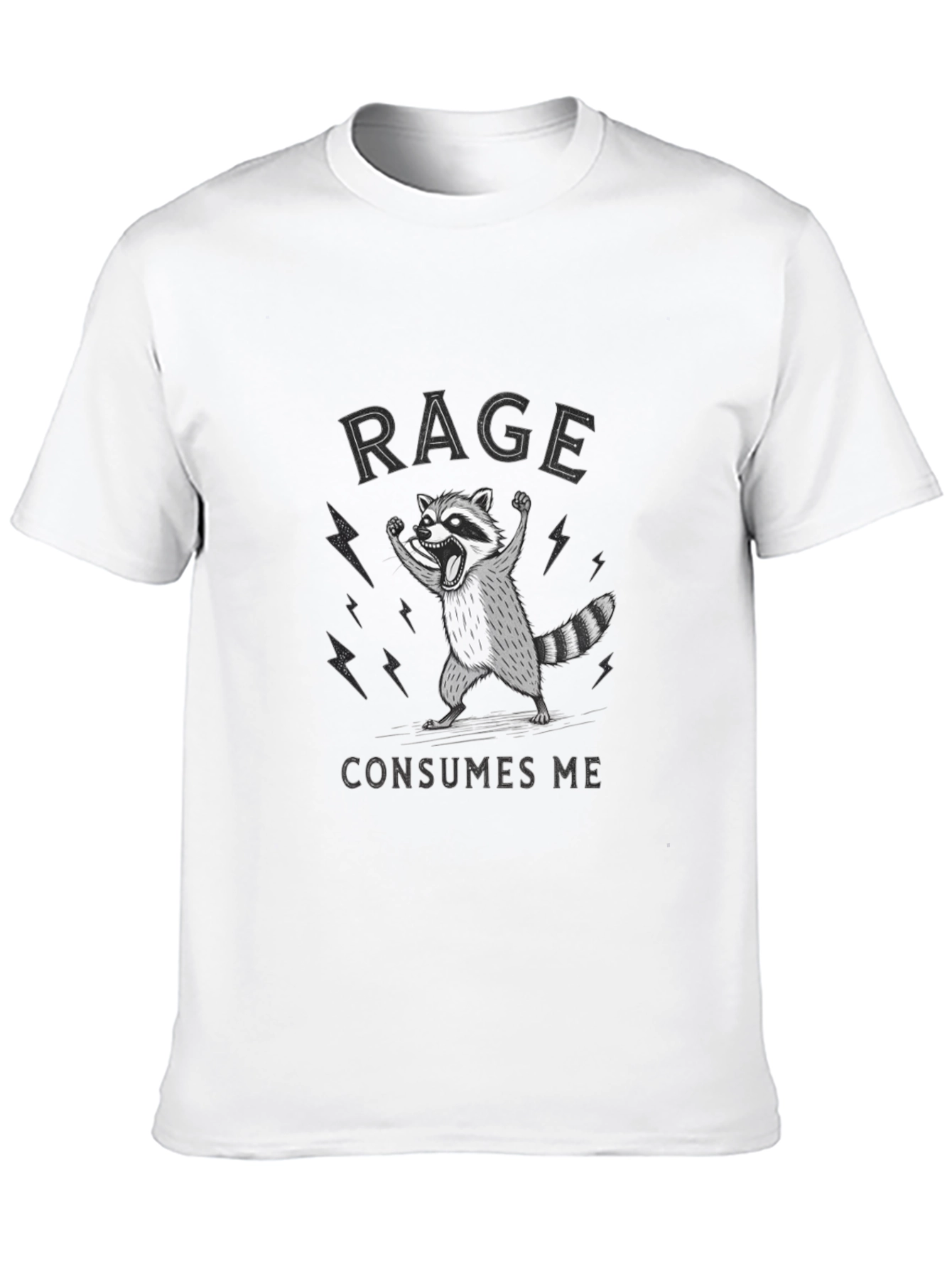 Rage Consumes Me Raccoon Graphic Tee