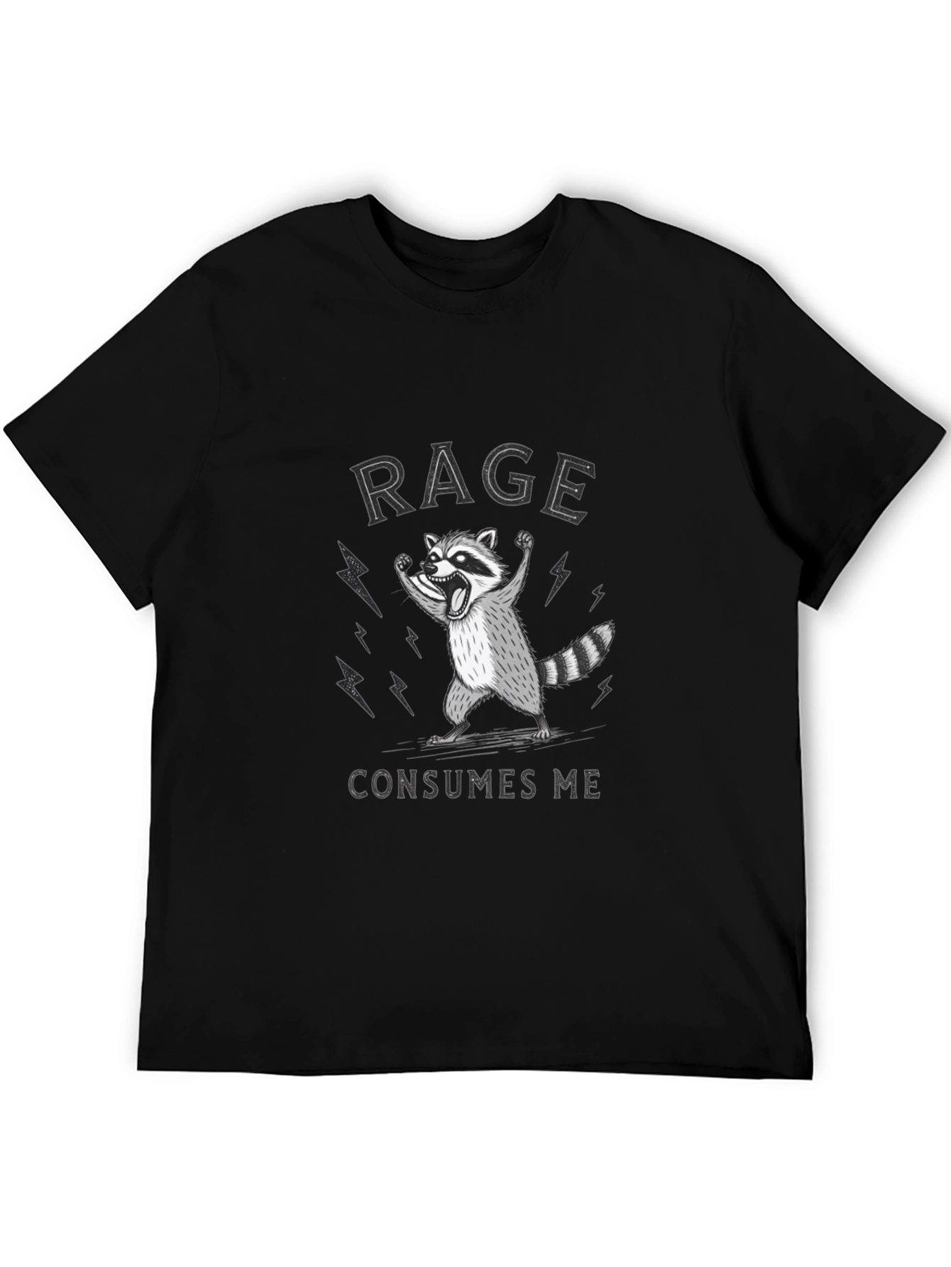 Rage Consumes Me Raccoon Graphic Tee