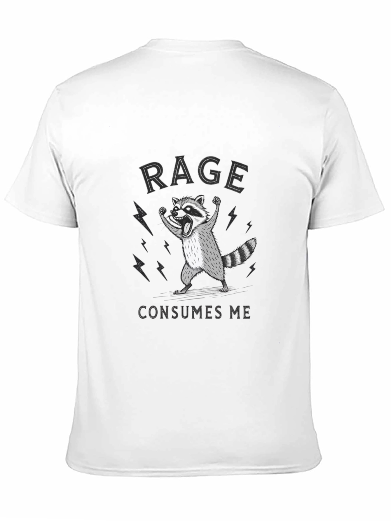 Rage Consumes Me Raccoon Graphic Tee