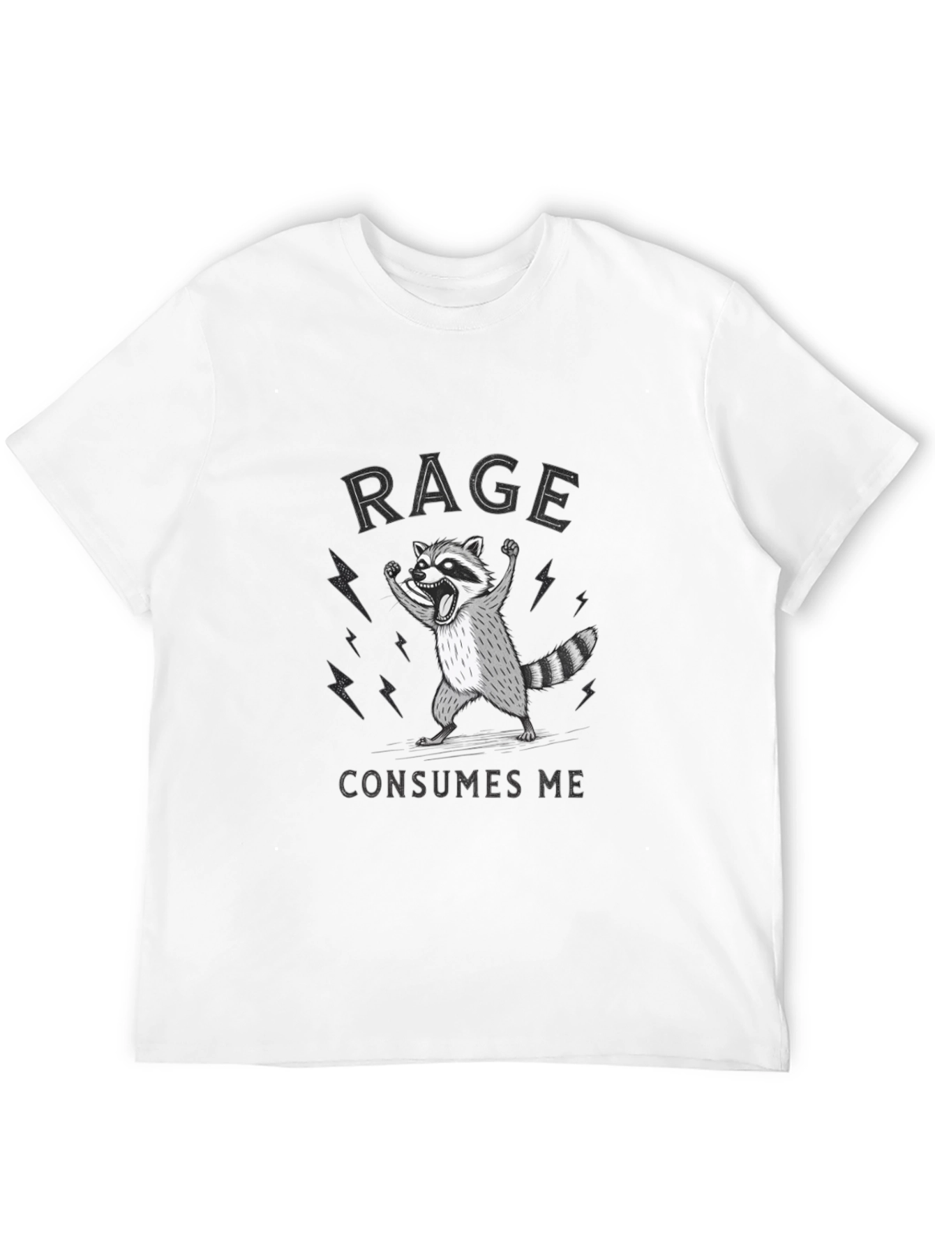 Rage Consumes Me Raccoon Graphic Tee