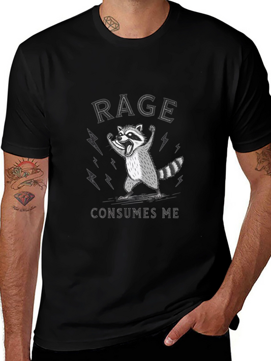Rage Consumes Me Raccoon Graphic Tee