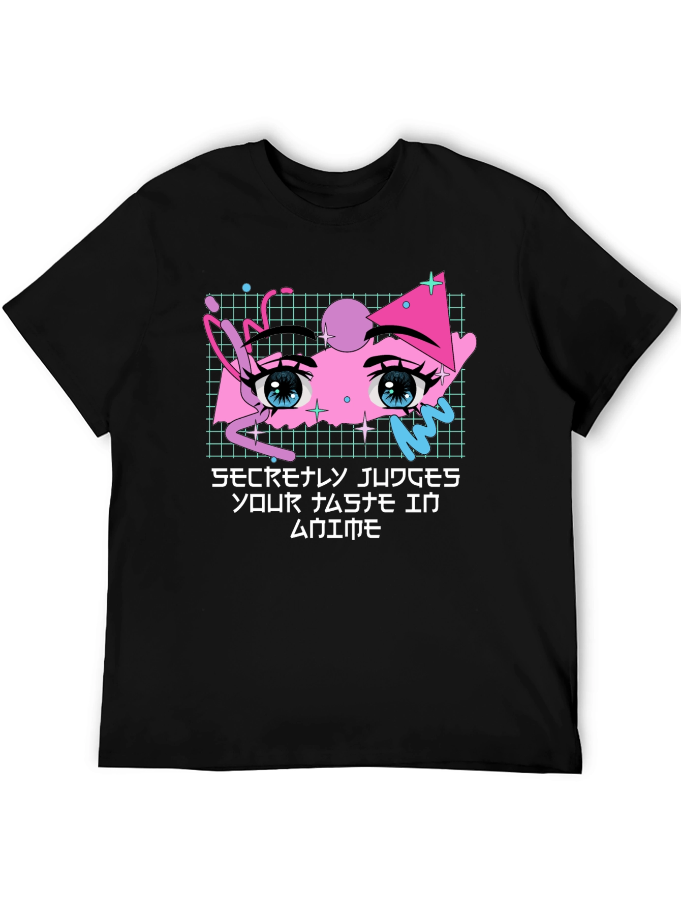 Secretly Judges Anime T-Shirt - Aesthetic Anime Eyes