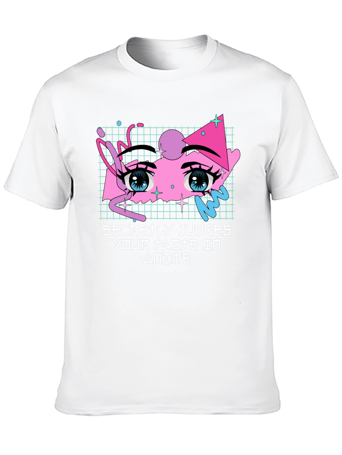 Secretly Judges Anime T-Shirt - Aesthetic Anime Eyes