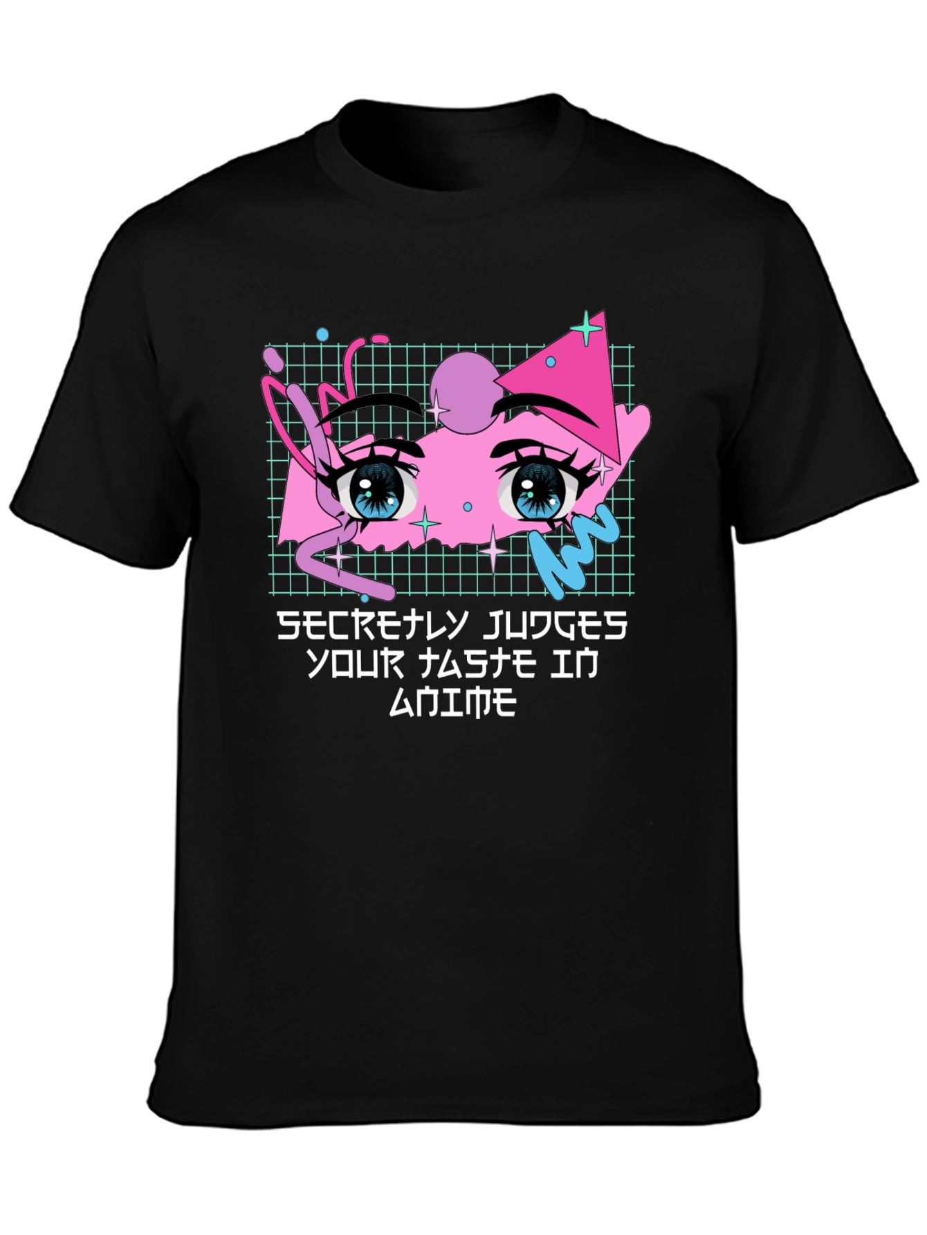 Secretly Judges Anime T-Shirt - Aesthetic Anime Eyes