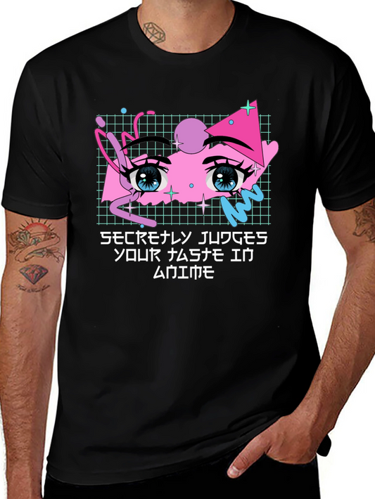 Secretly Judges Anime T-Shirt - Aesthetic Anime Eyes