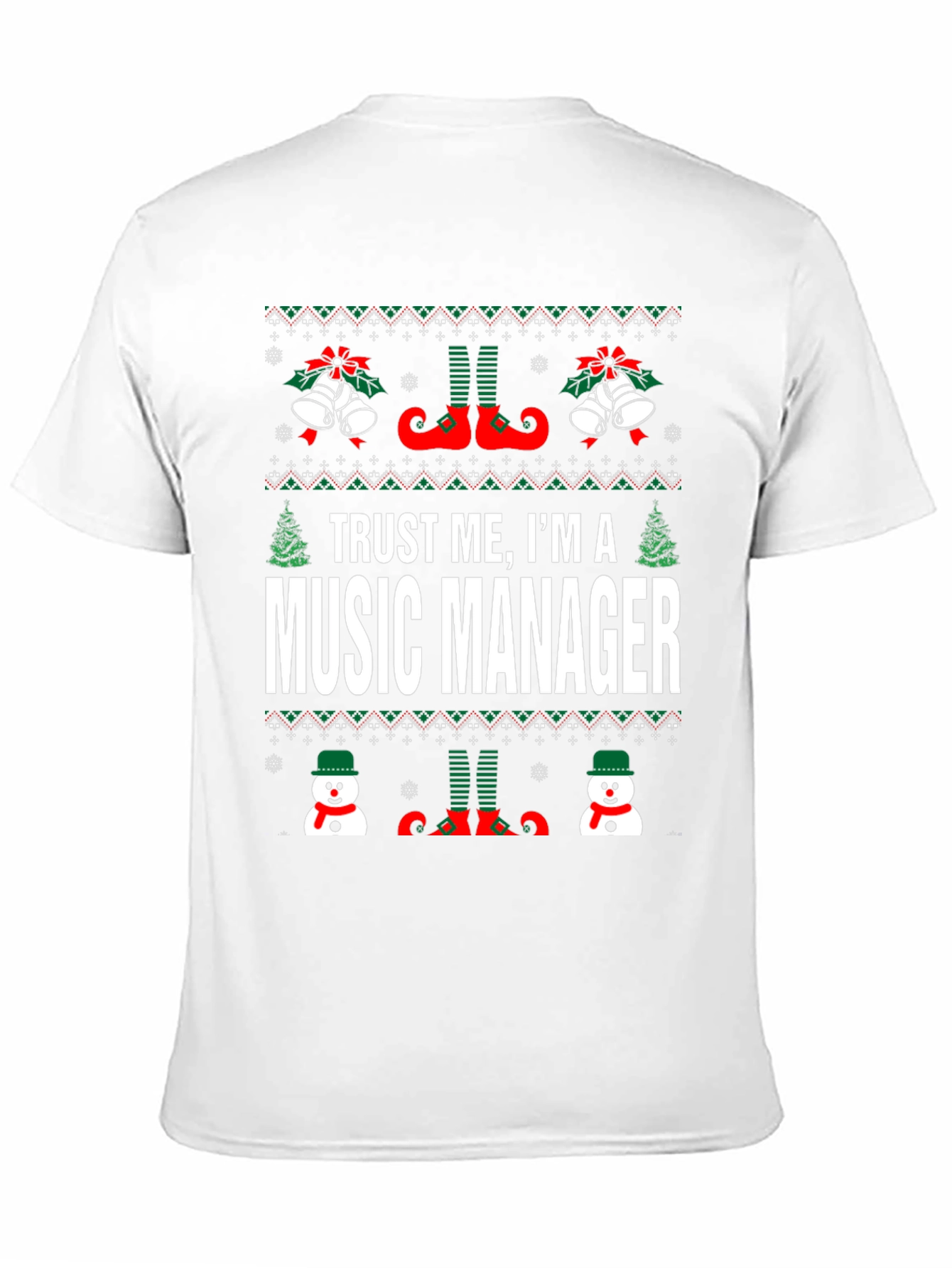 Funny Music Manager Christmas Ugly Sweater T-Shirt