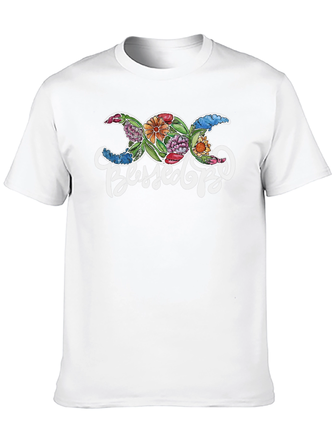Floral Triple Moon Goddess Blessed Be T-Shirt