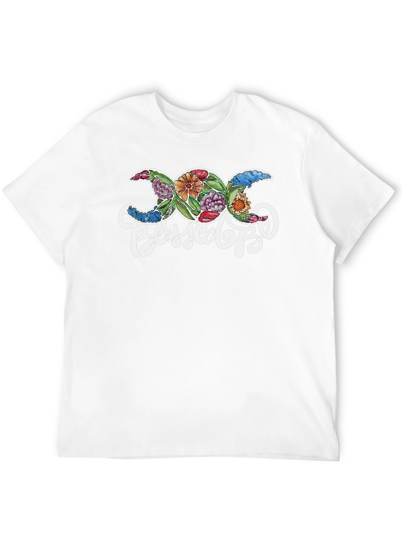 Floral Triple Moon Goddess Blessed Be T-Shirt