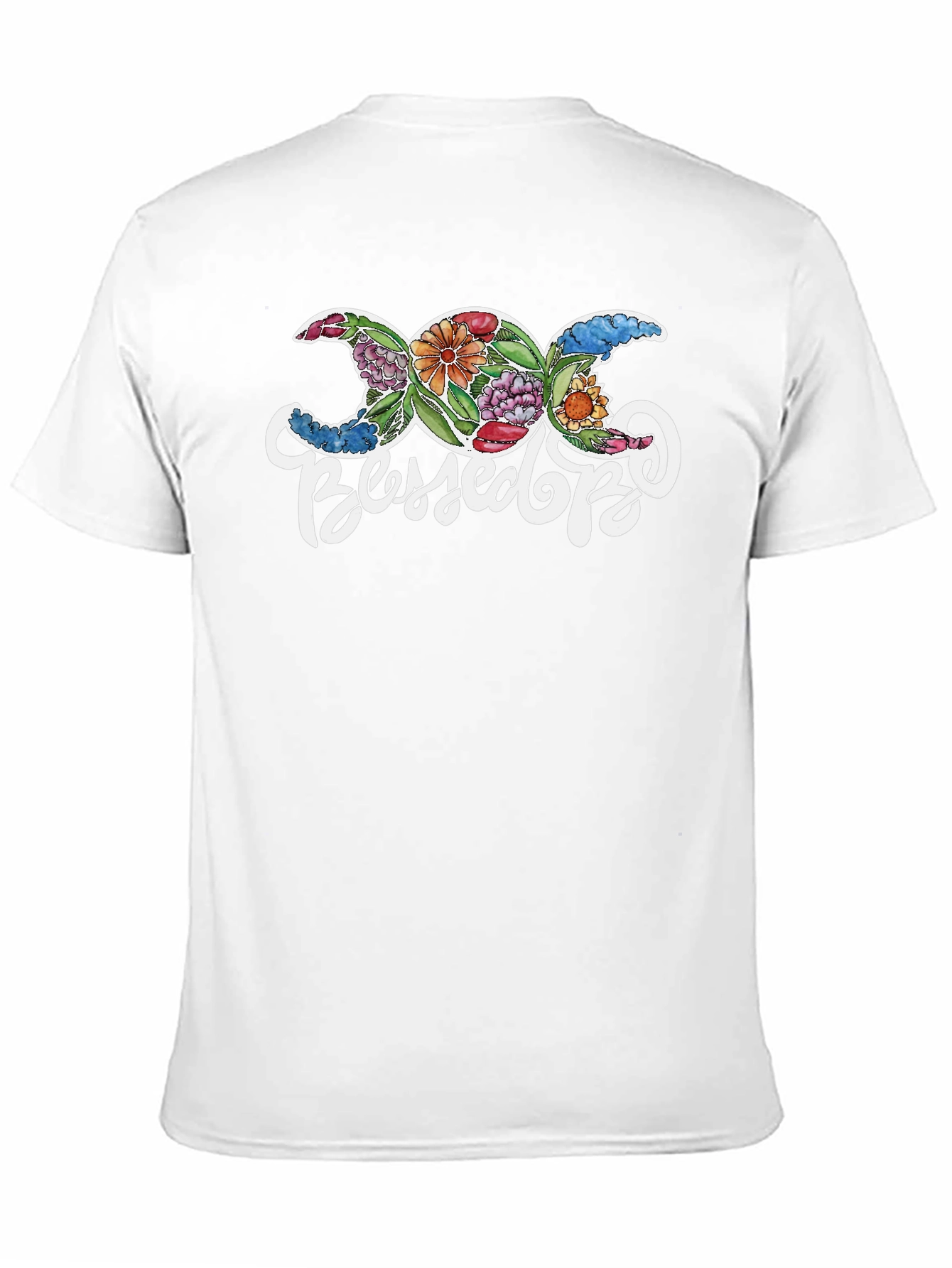 Floral Triple Moon Goddess Blessed Be T-Shirt