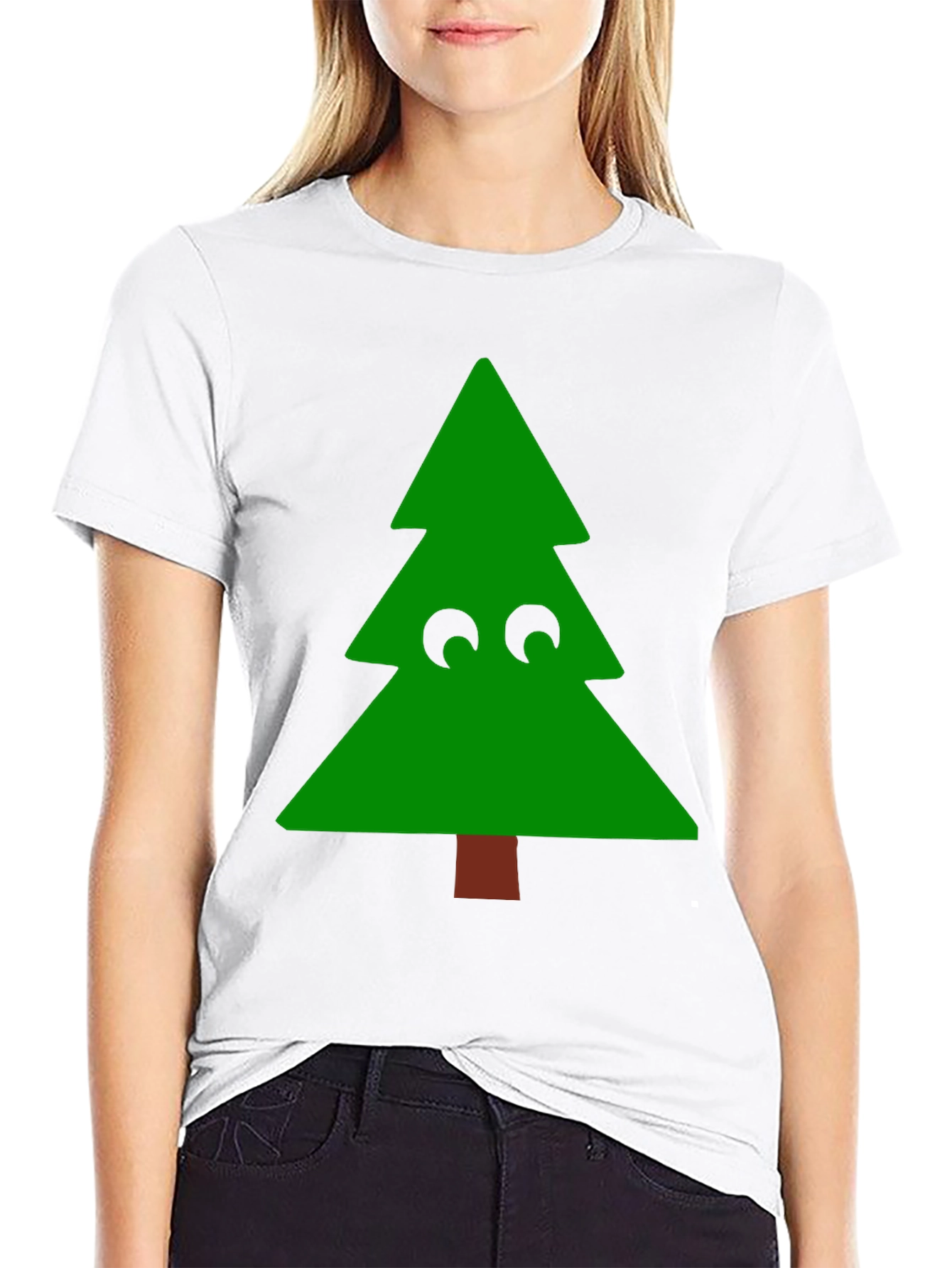 Funny Christmas Tree Eyes T-Shirt - Holiday Tee
