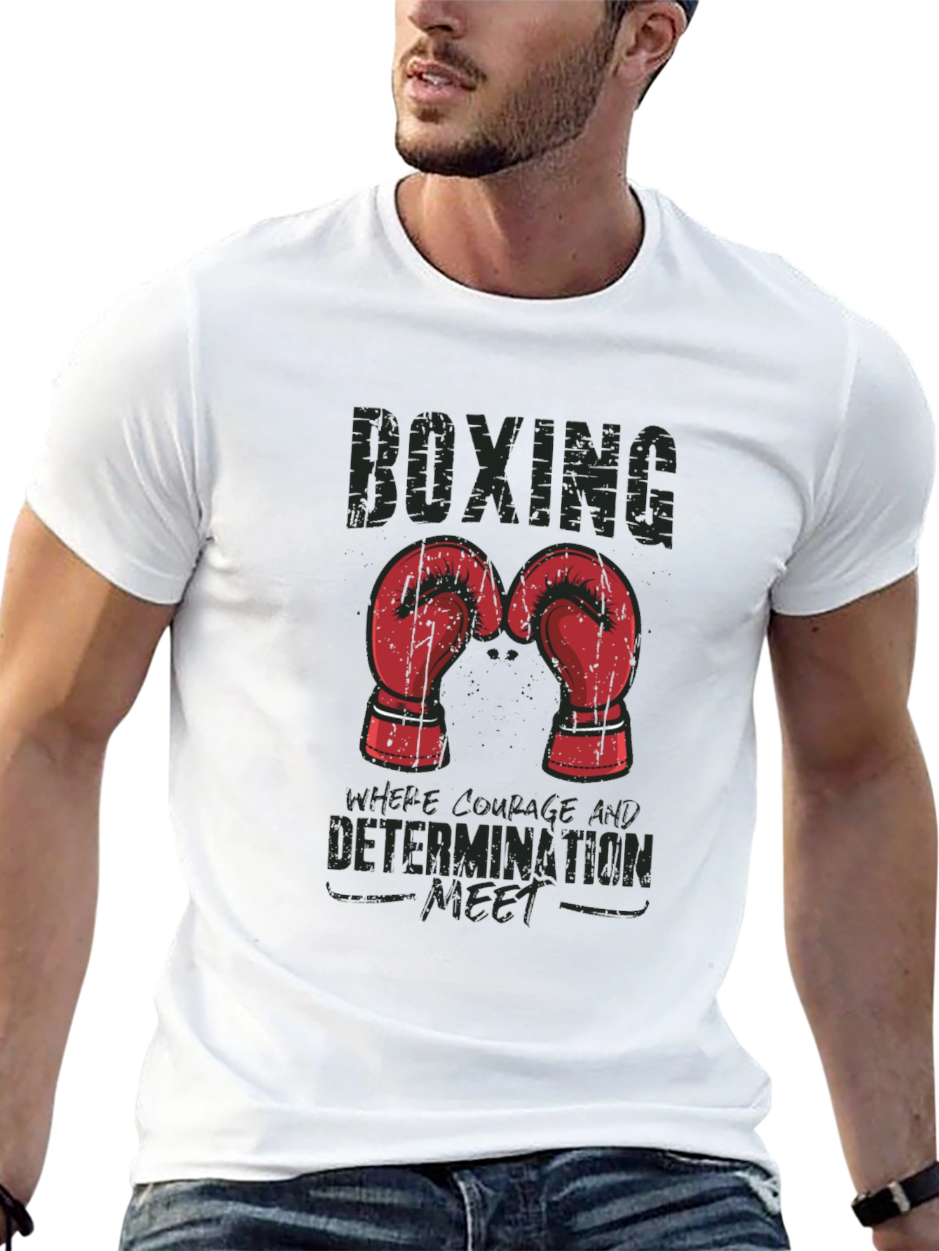Boxing Courage Determination T-Shirt